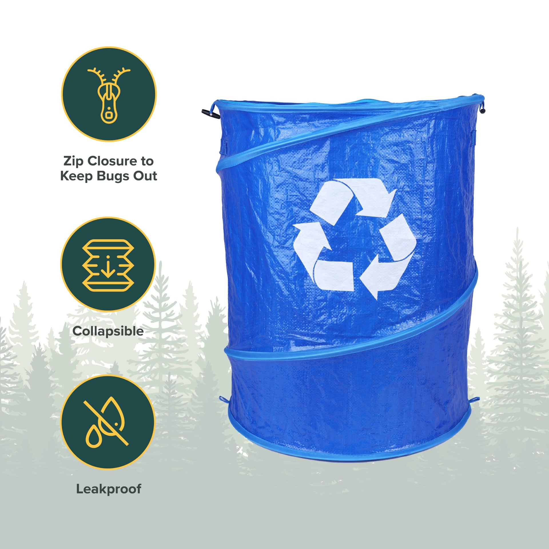 Pop Up Lightweight Trash & Recycle Can