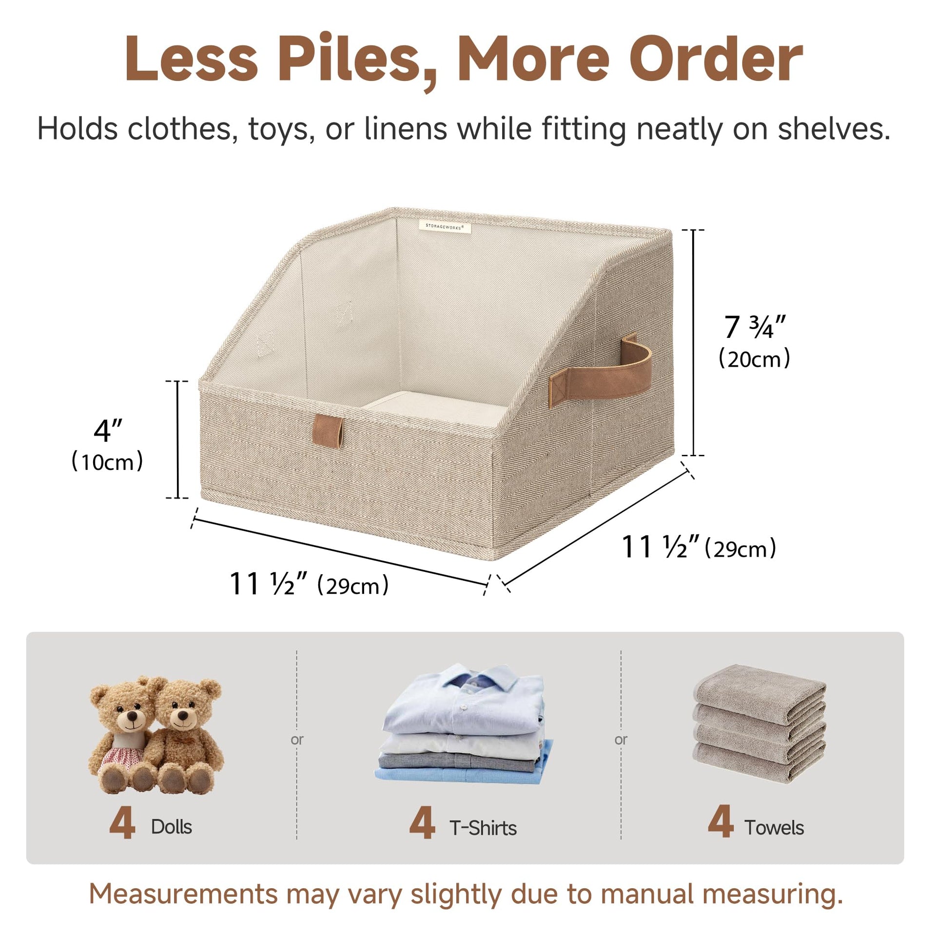 Closet Storage Bins Trapezoid (3 Count)