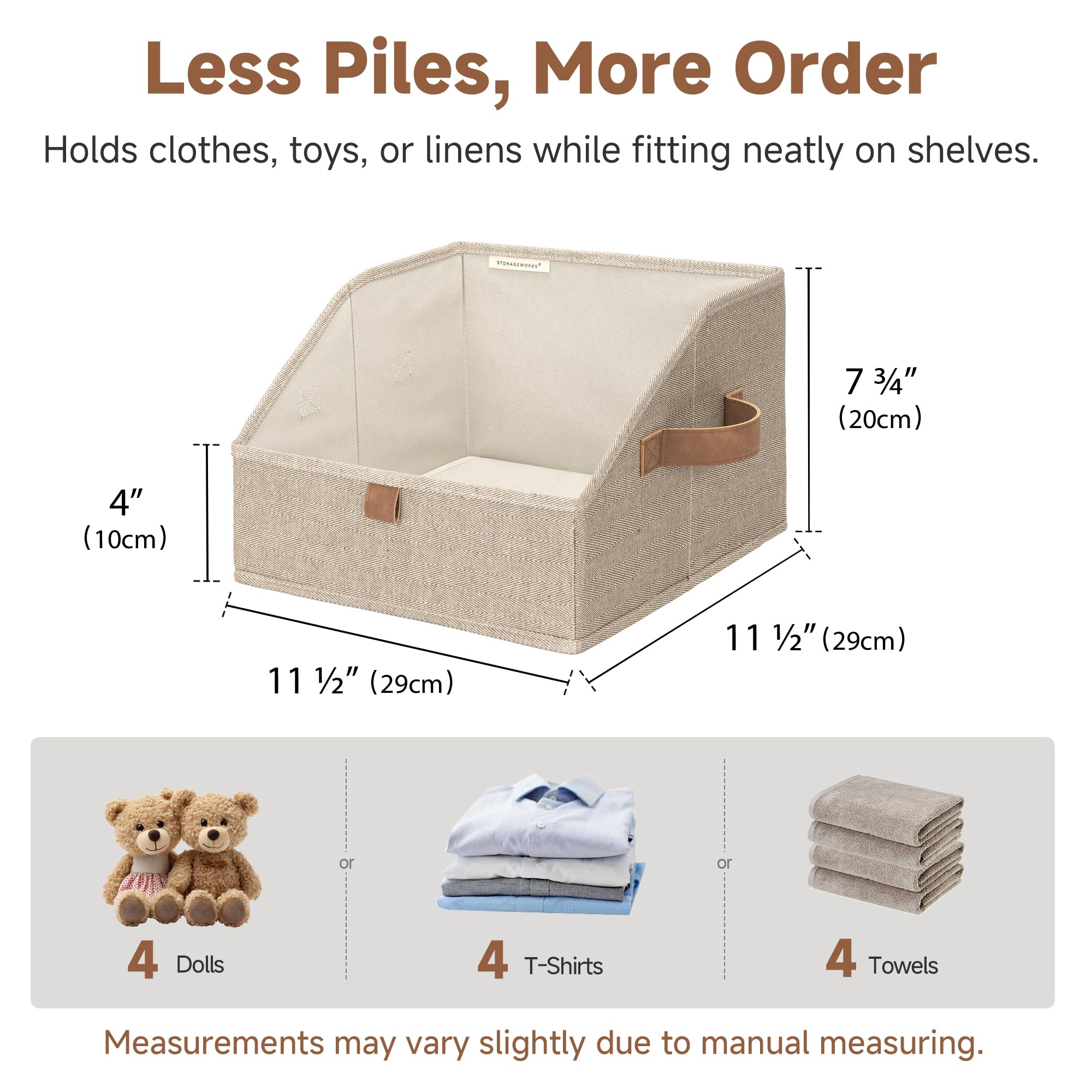 Closet Storage Bins Trapezoid (3 Count)