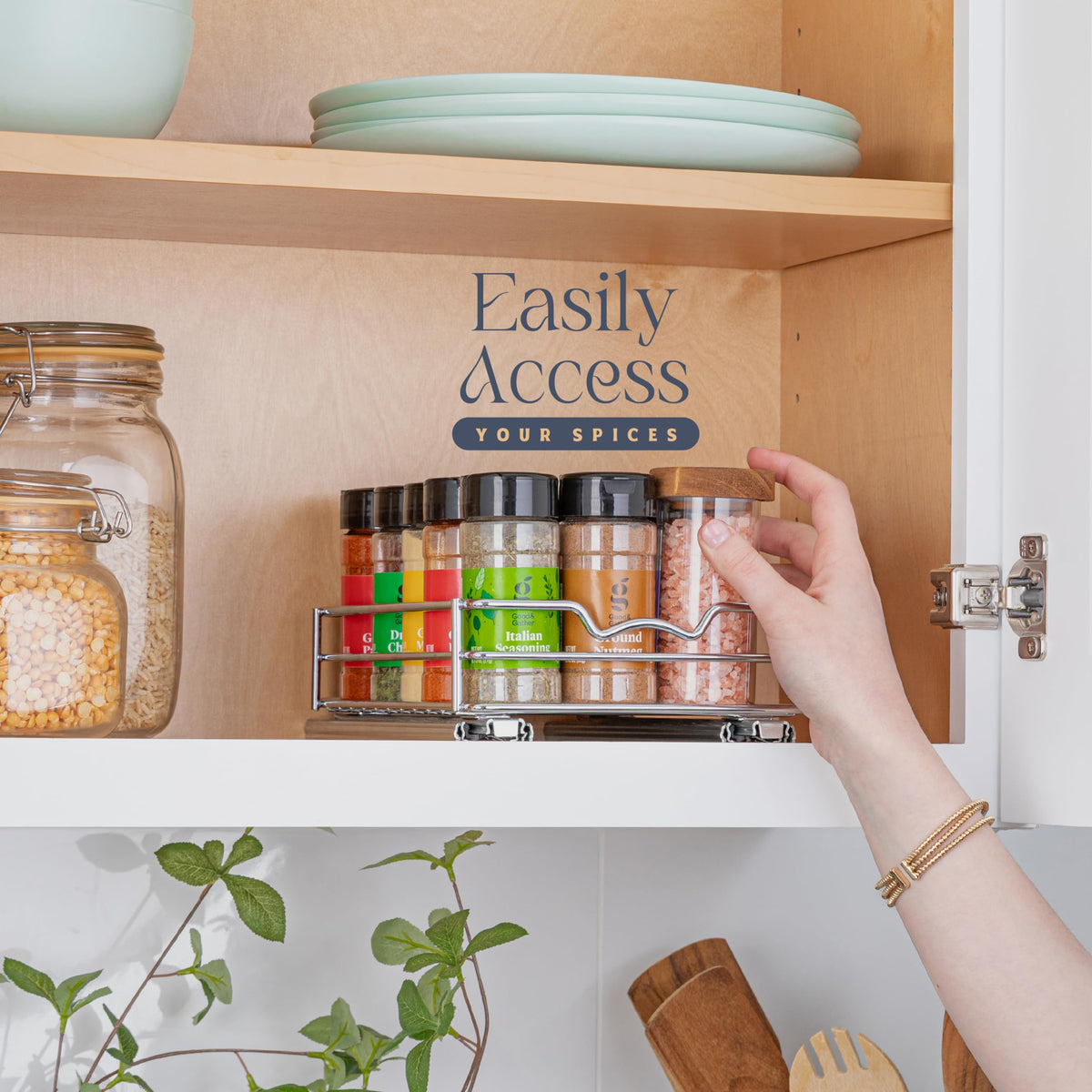Pull Out Cabinet Organizer for Spices