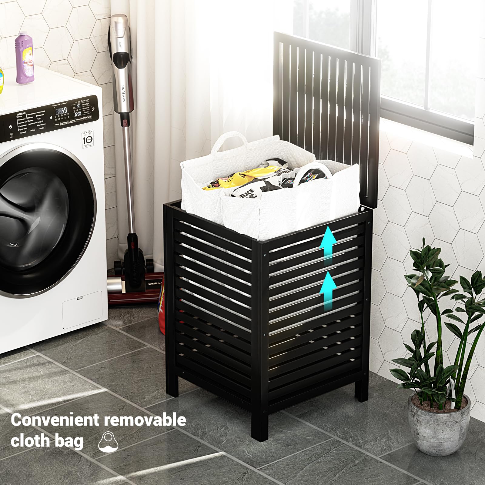 Bamboo Laundry Hamper with Lid