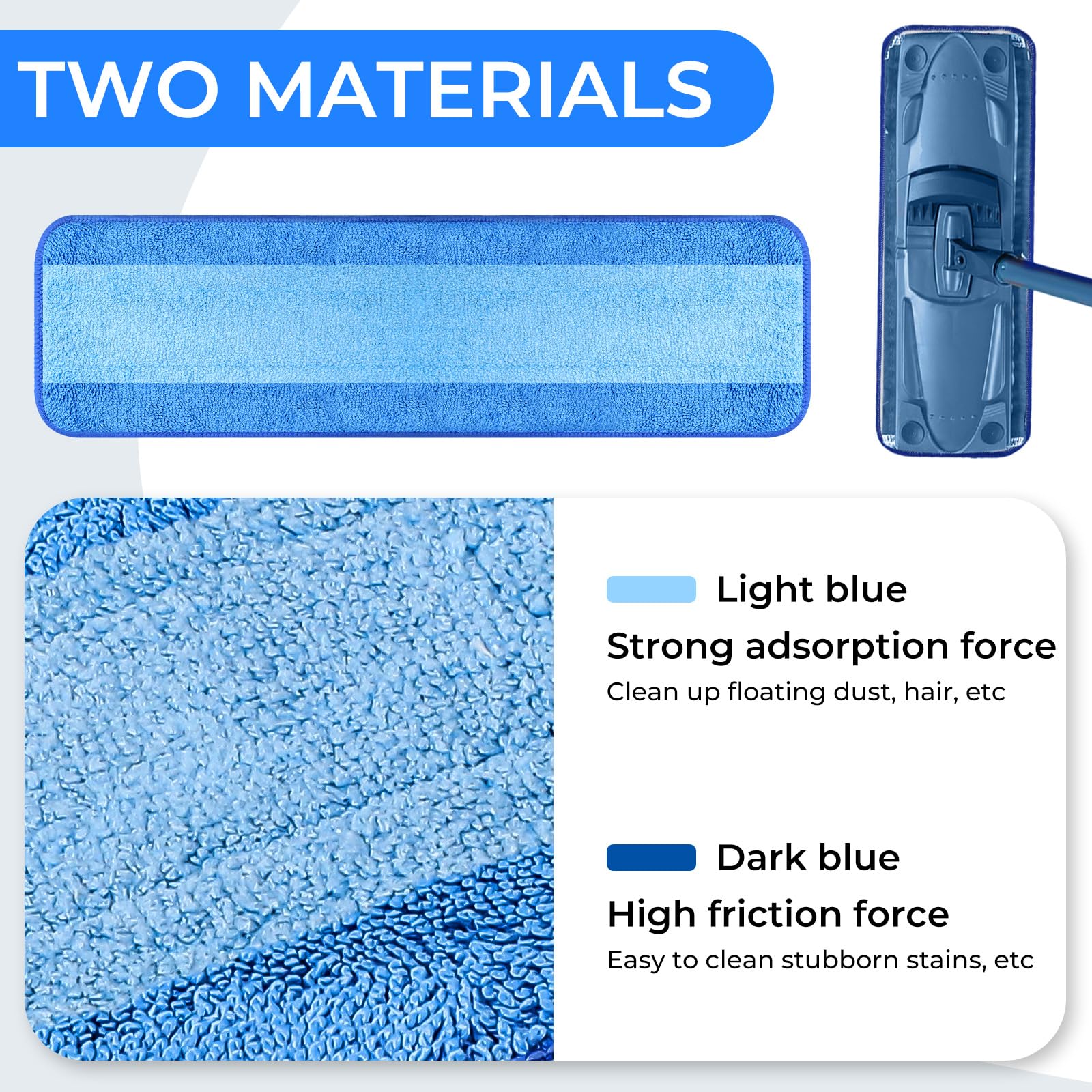 3 Pack Microfiber Cleaning Pads are Compatible with Bona Mop (3 Count)