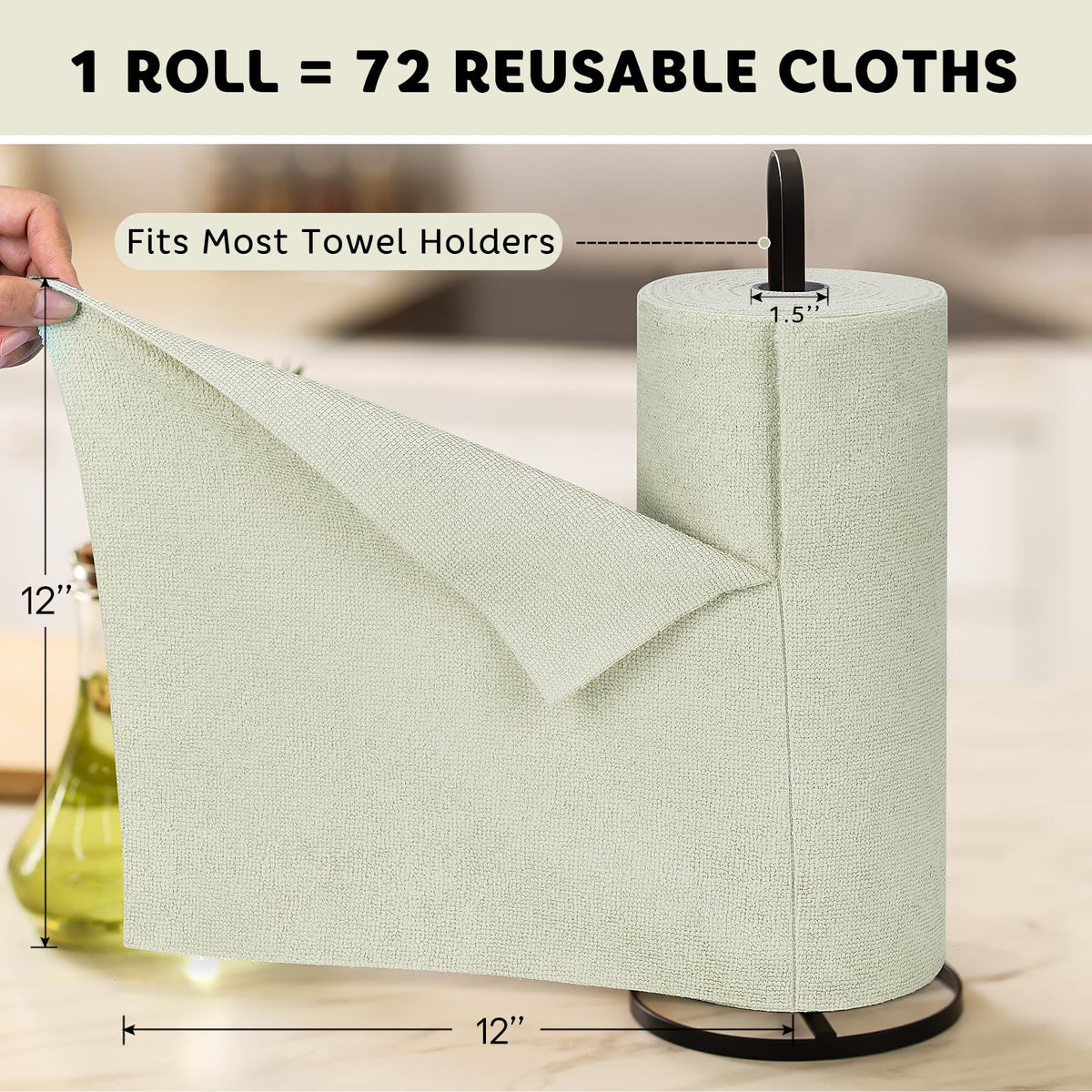 Matthew Microfiber Cleaning Cloth Roll 72Pack (72 Count)