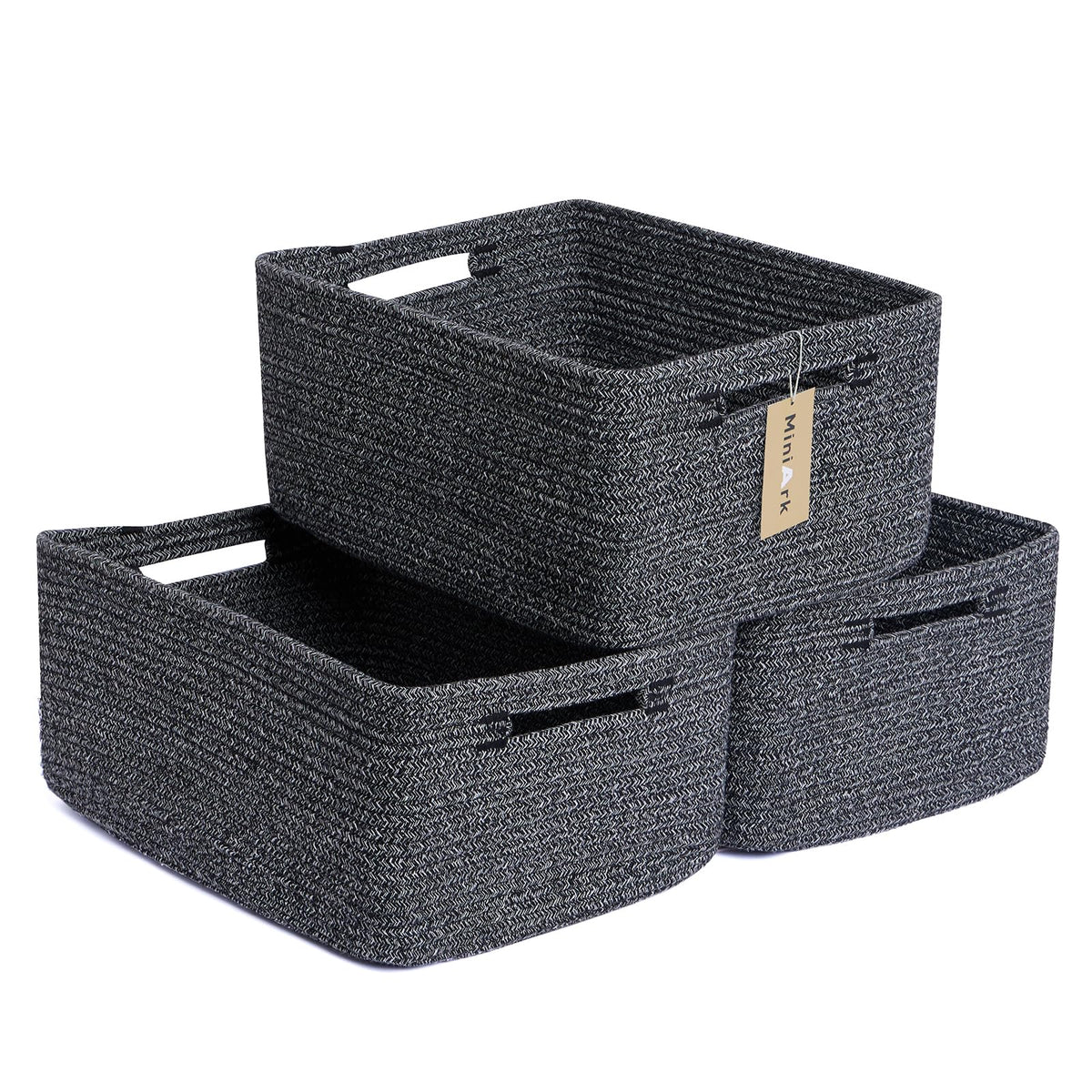 Large Storage Baskets for Shelves (3 Count)