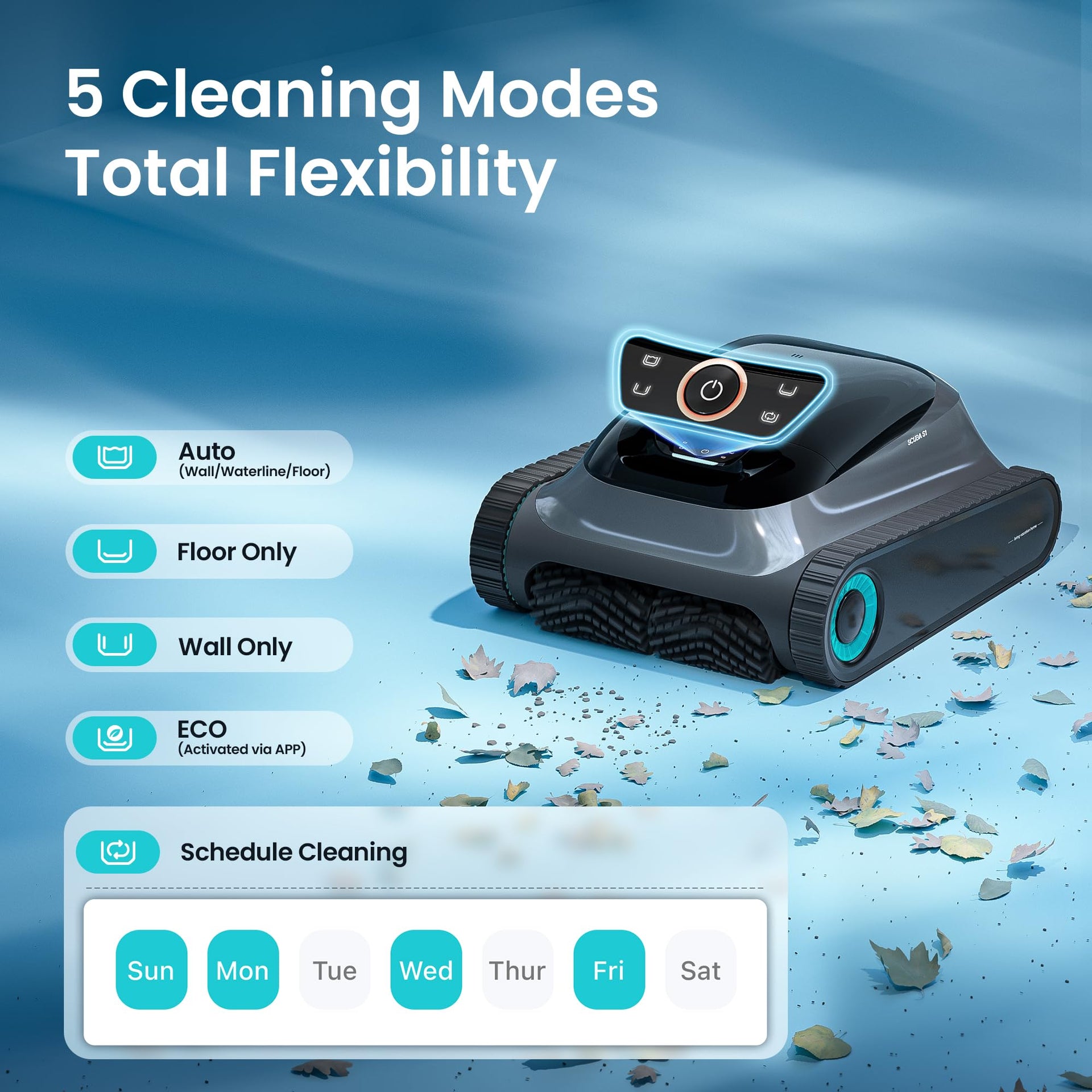 2026 Upgrade) (Renewed) Aiper Scuba S1 Robotic Pool Cleaner,270 Min Runtime, Floor/Wall/Waterline/Shallow Area Cleaning, Ultra-fine Filter, Smarter Navigation, App Support-Black