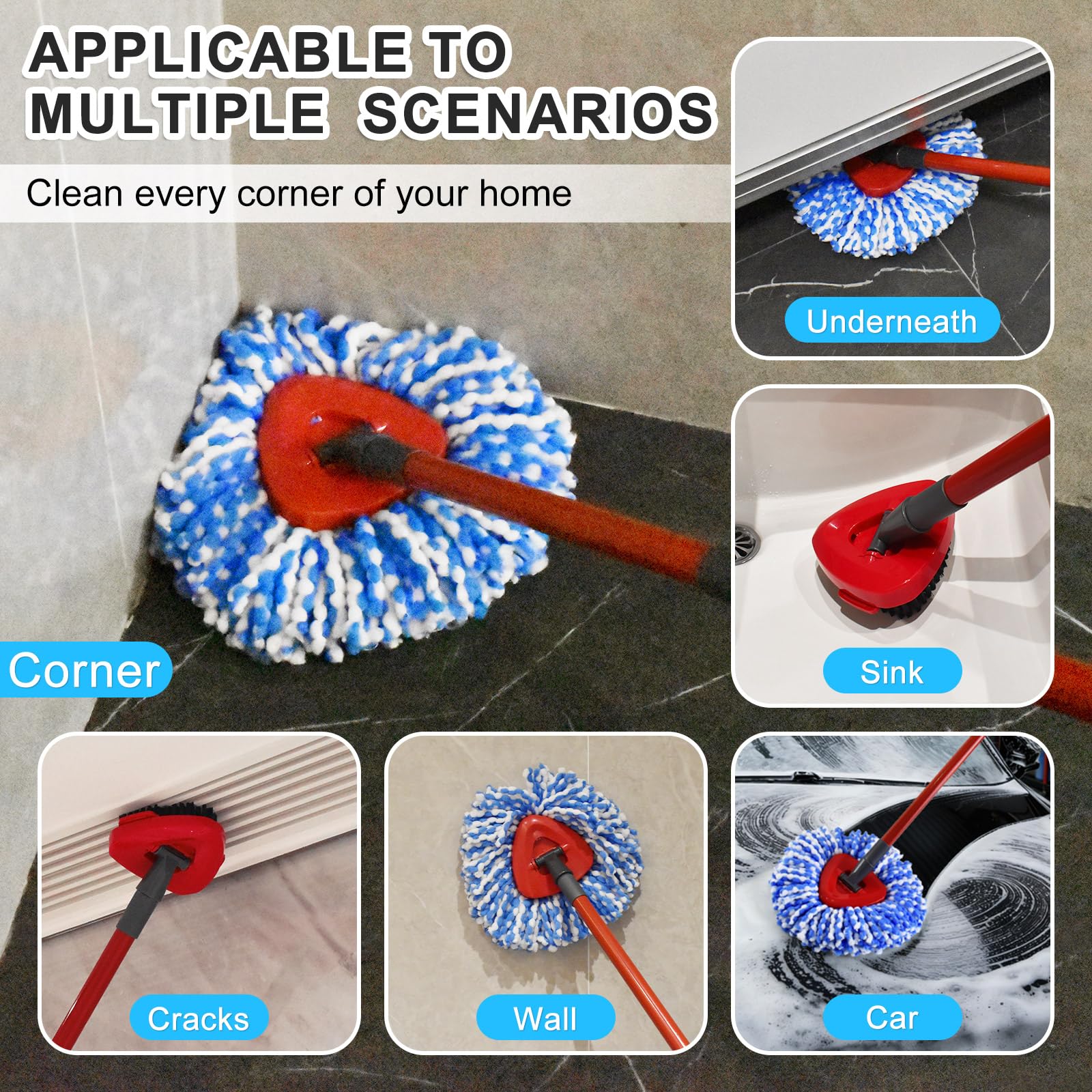 Mop Heads Replacements for Ocedar (5 Count)
