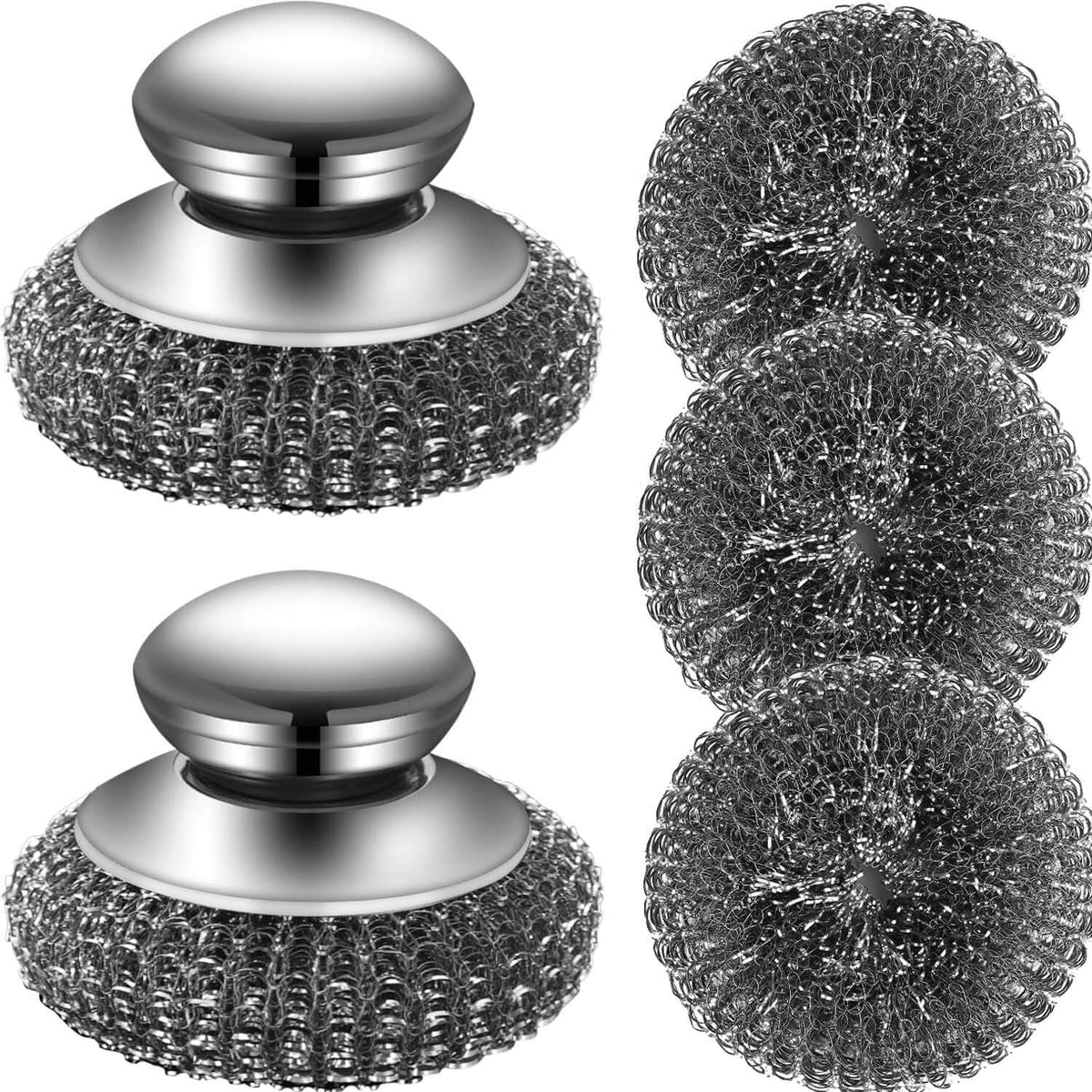 Steel Wool Scrubber with Handles (5 Count)