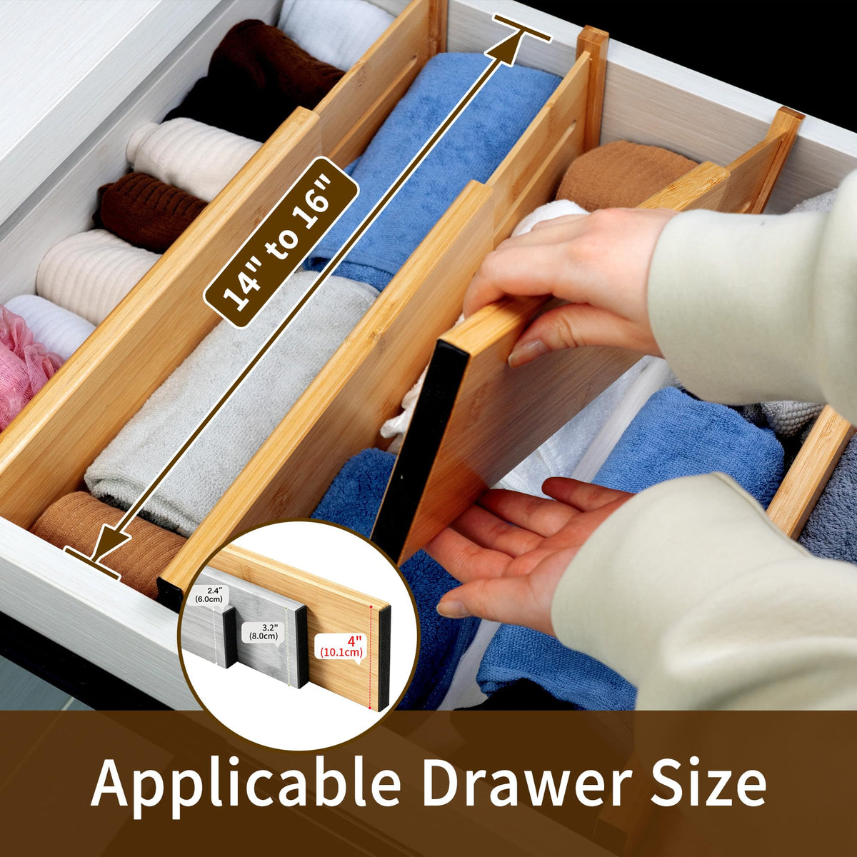 Bamboo Drawer Organizer