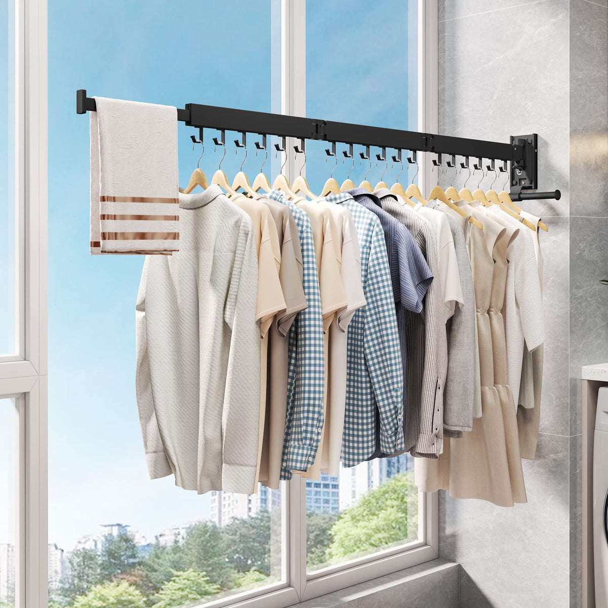 Clothes Drying Rack Wall Mounted