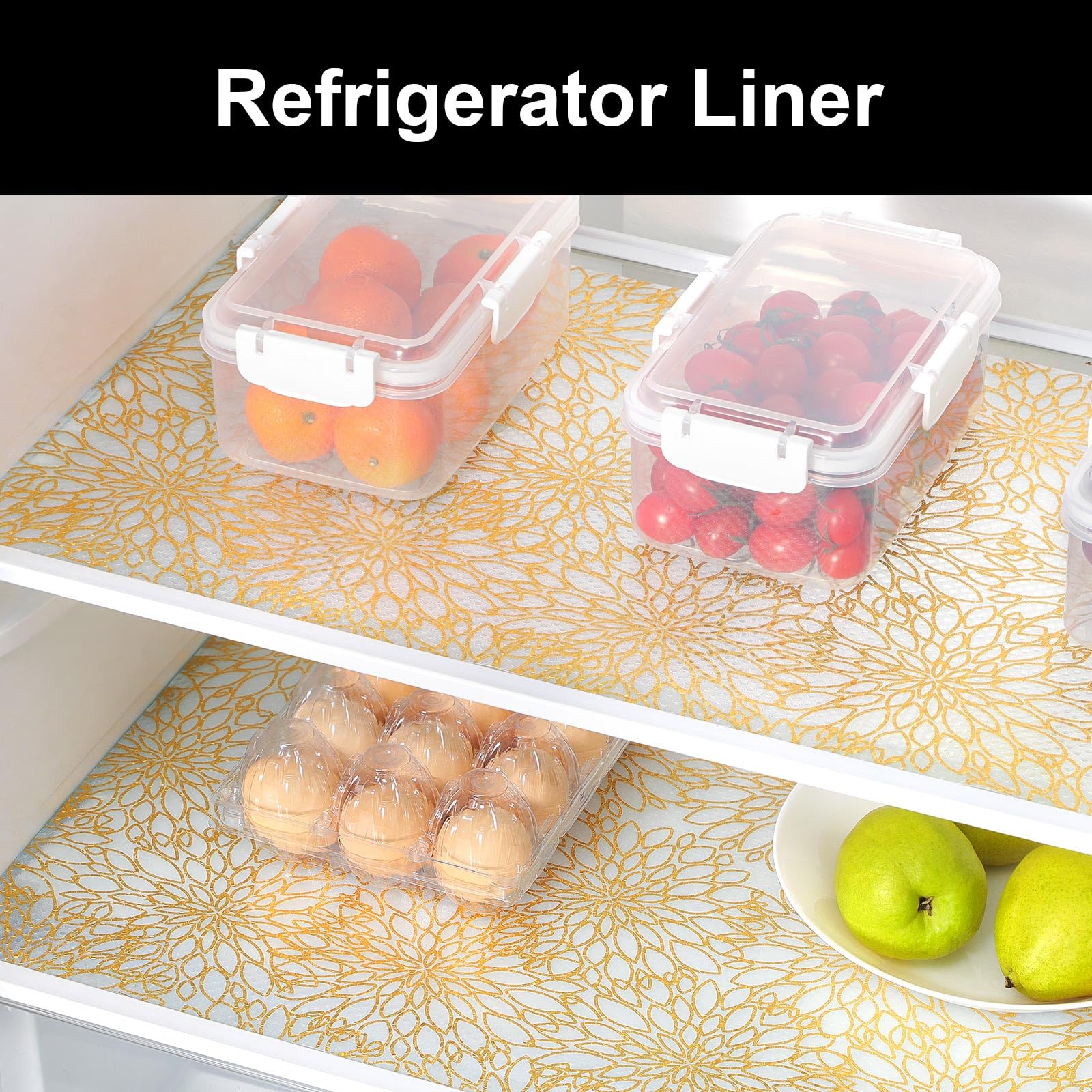 Shelf Liners for Kitchen Cabinets Refrigerator Liners Waterproof & Oil