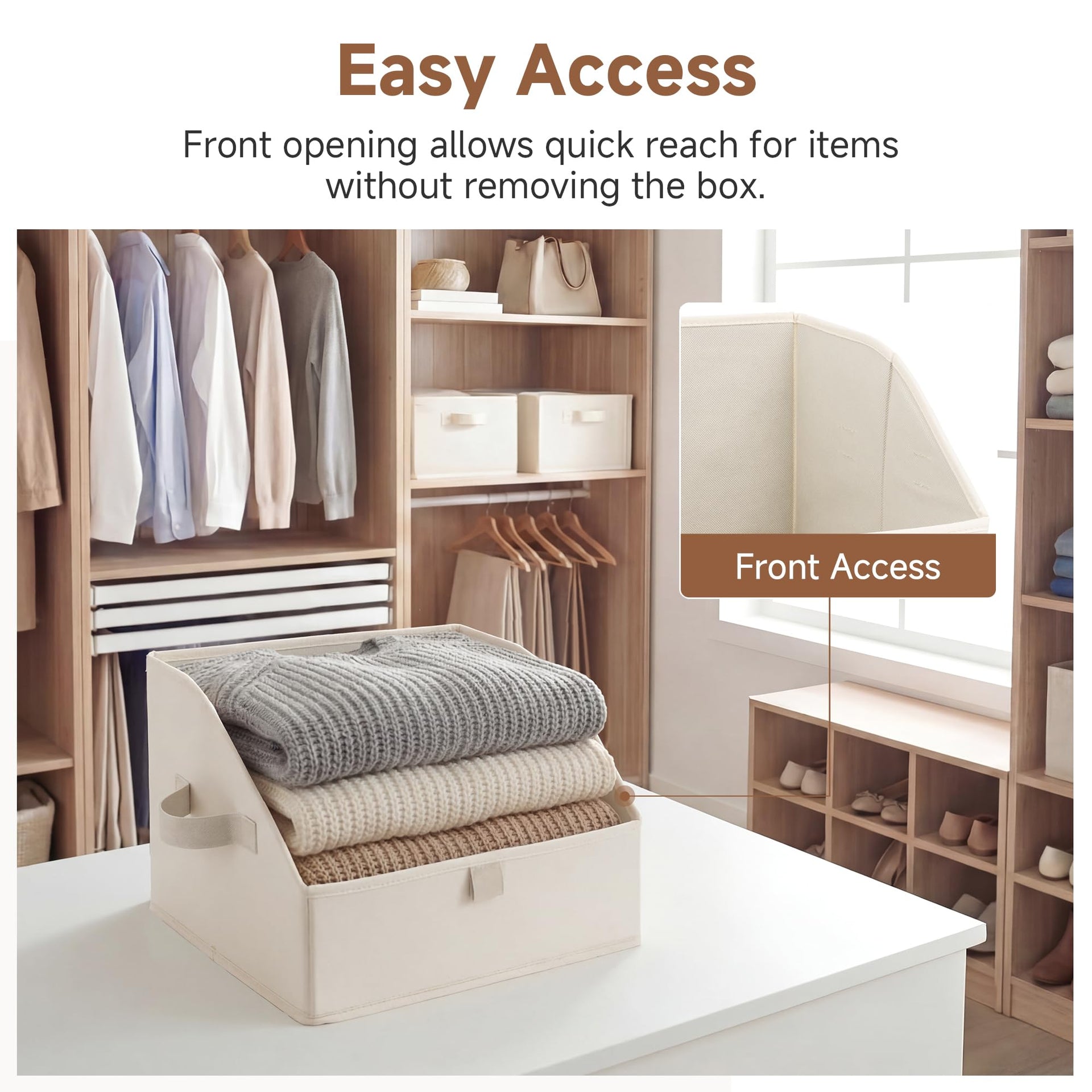 Closet Storage Bins Trapezoid (3 Count)