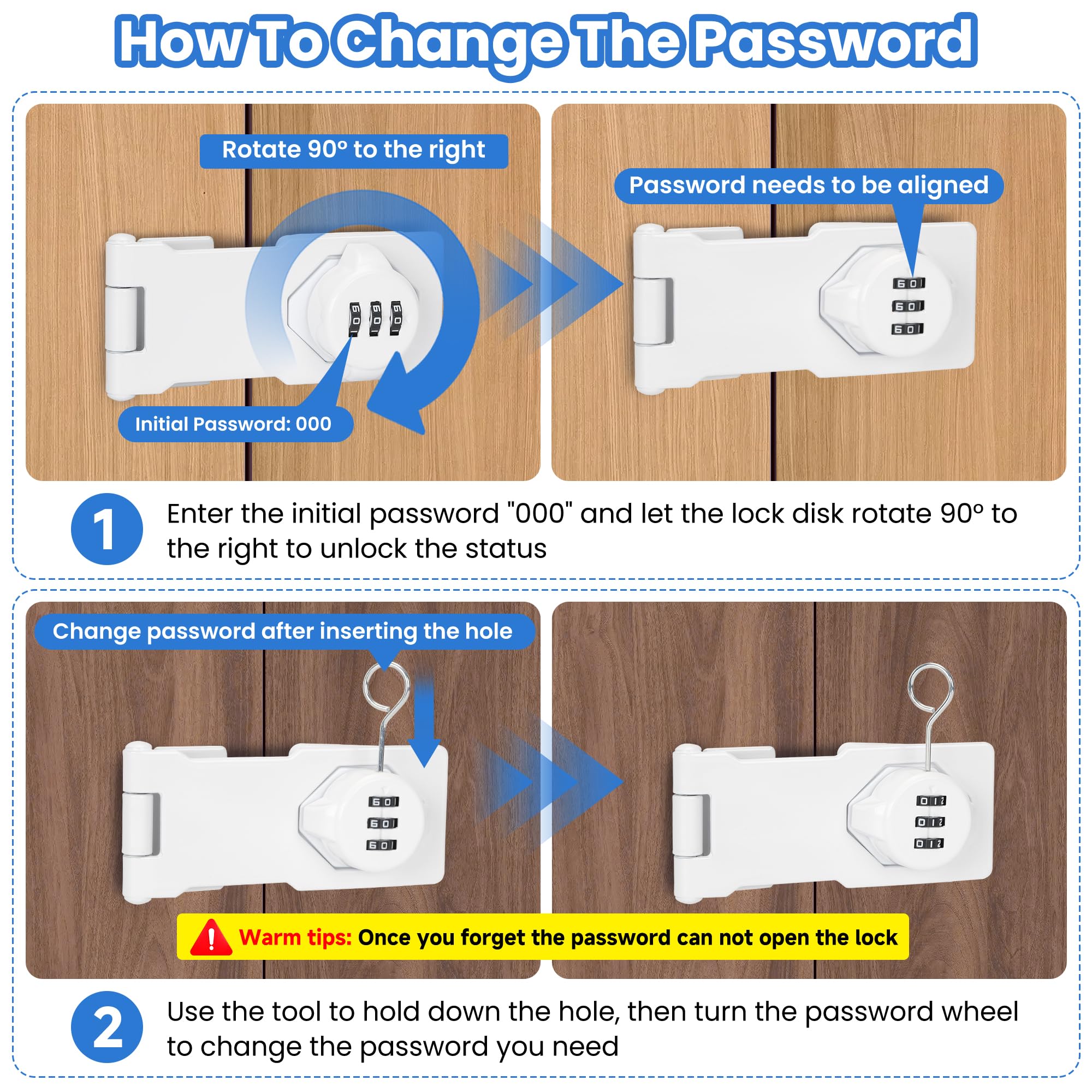 Keyless Cabinet Lock with Combination Code