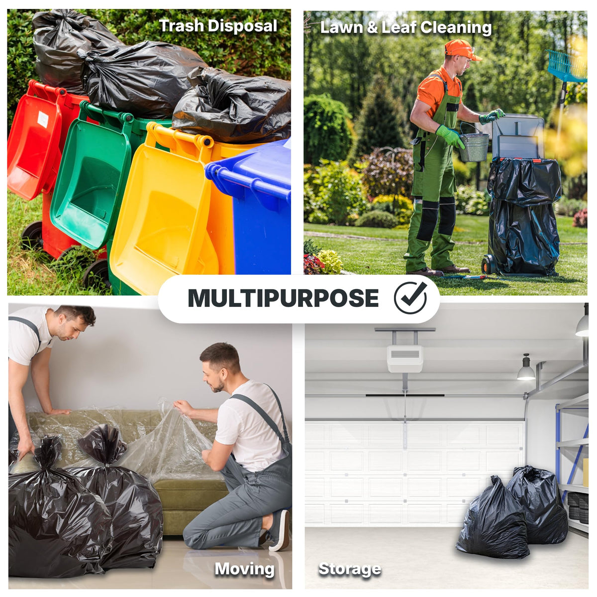55 60 Gallon Trash Bags (100 Count)