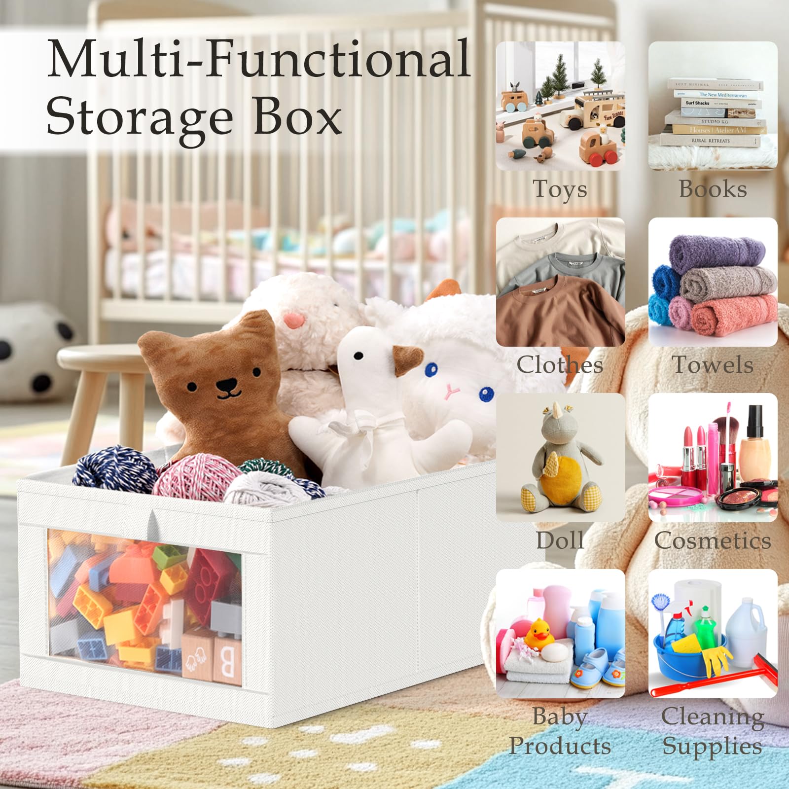 6 Pack Linen Closet Organizers and Storage (6 Count)