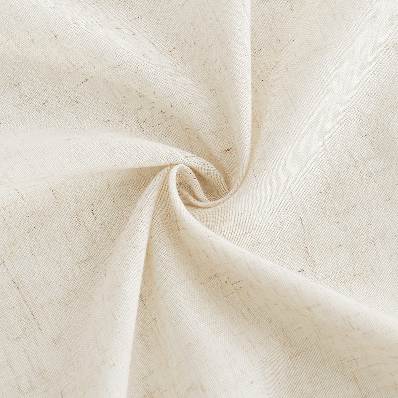 Natural French Sheer Door Curtains 72 inches Long for Privacy