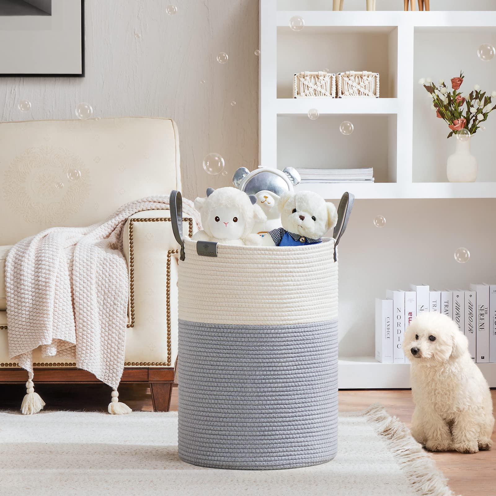 72L Tall Woven Rope Laundry Hamper (2434.6096 Fl Oz) - ModHome Supplies