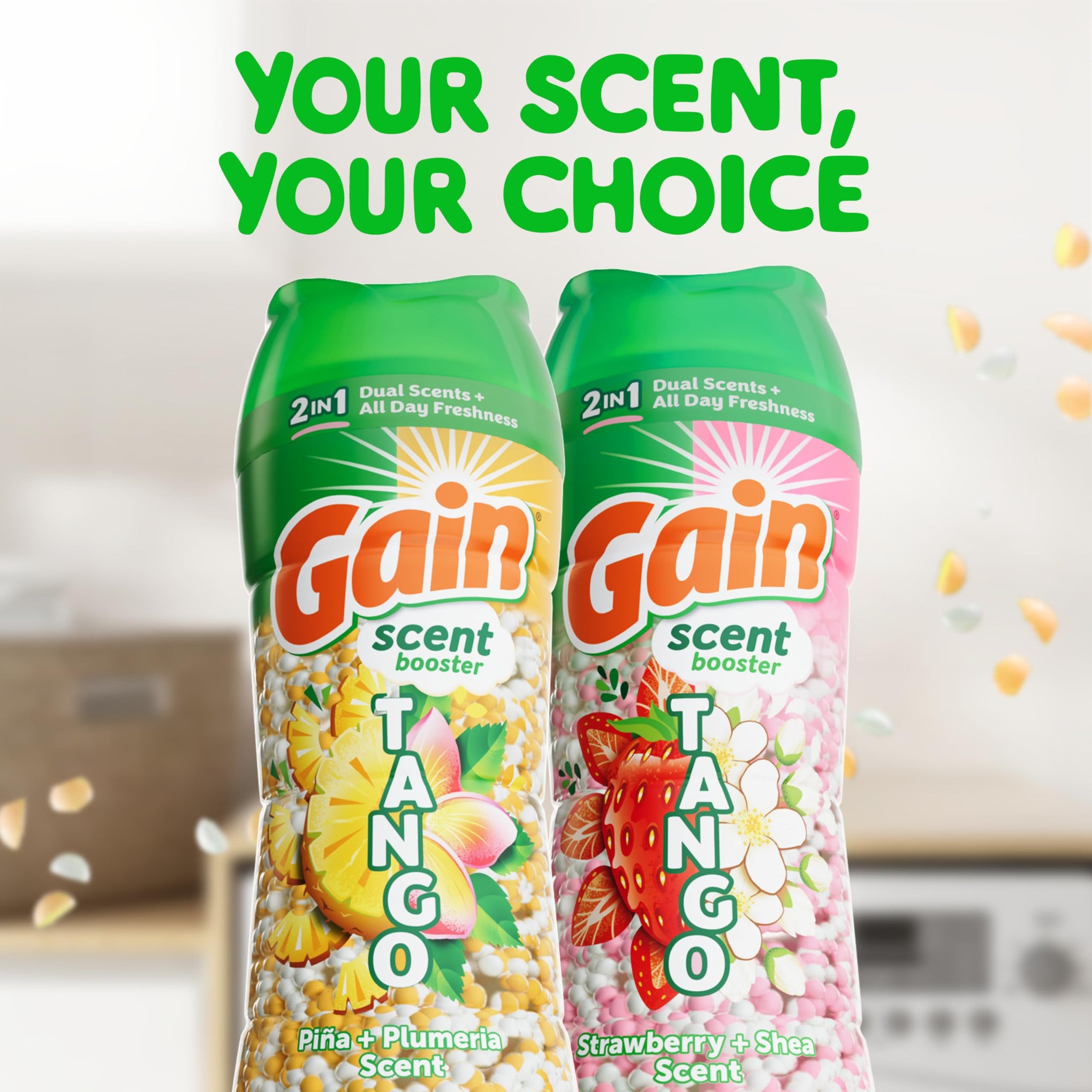Tango 2-in-1 Laundry Scent Booster Beads, Piña and Plumeria Scent, 10.7 oz, Laundry Beads with Dual Scents Plus All Day Freshness (10.7 Ounce)