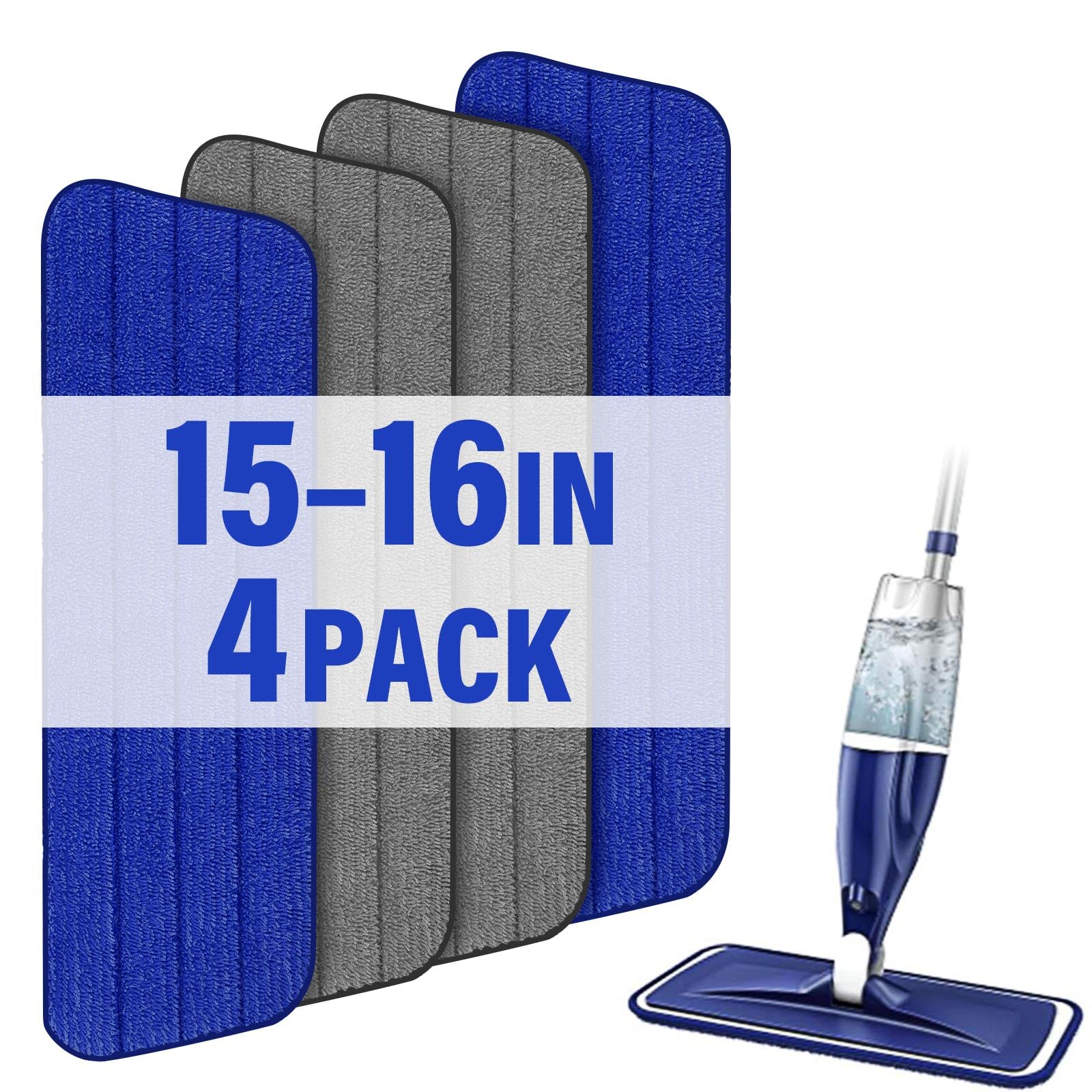16.5" Microfiber Mop Pads Refills (4 Count)