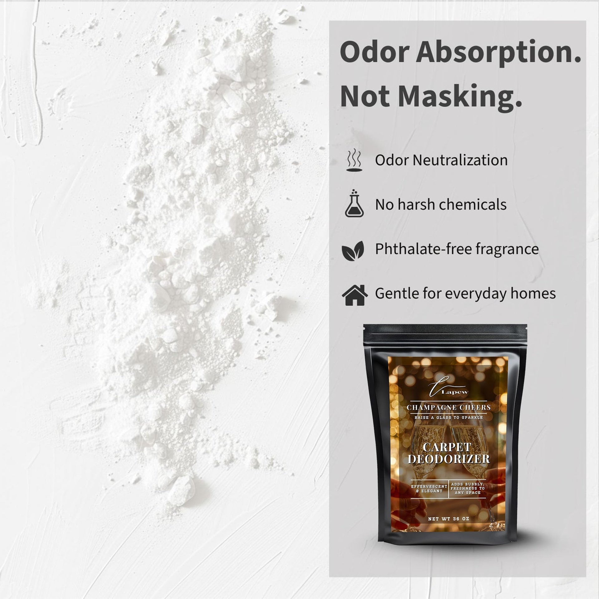 Champagne Cheers Carpet Deodorizer Powder (36 Ounce)