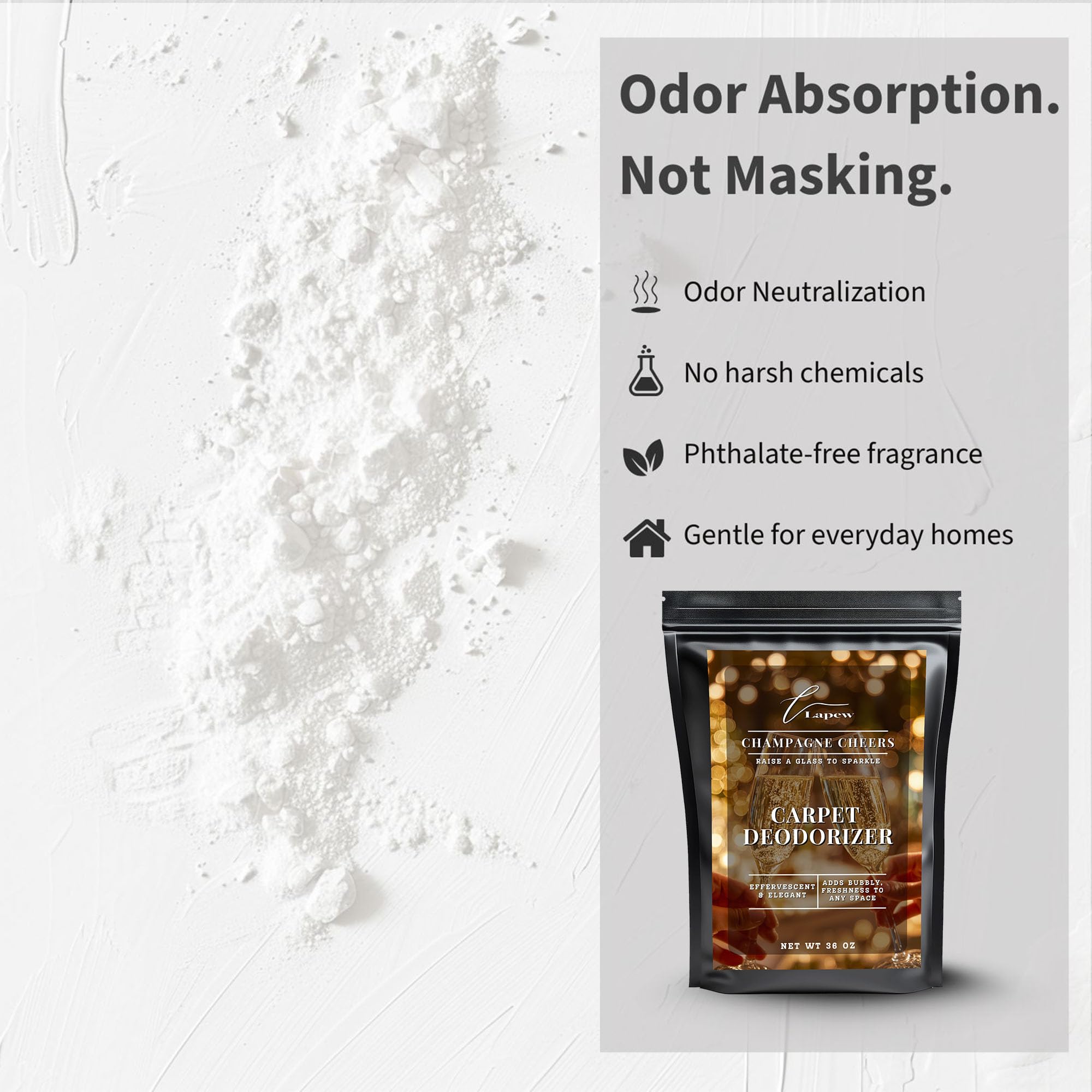 Champagne Cheers Carpet Deodorizer Powder (36 Ounce)