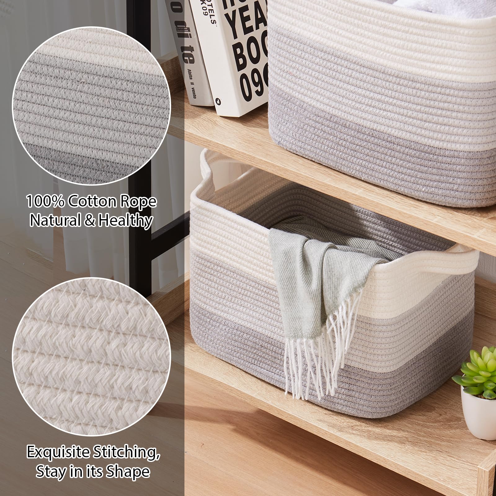 Storage Baskets for Organizing (3 Count)