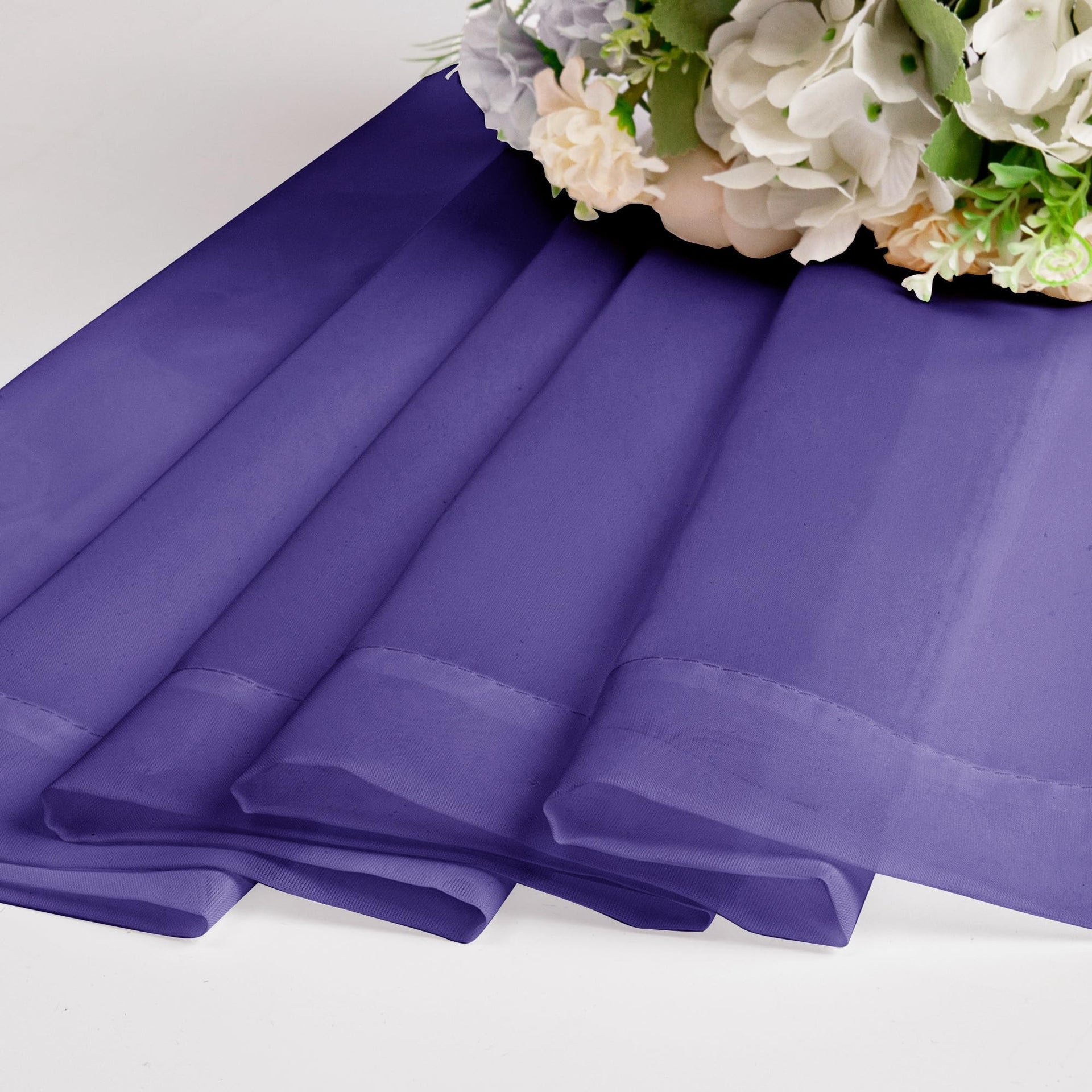 Purple Sheer Curtains 54 Inch Long 2 Panels (2 Count)