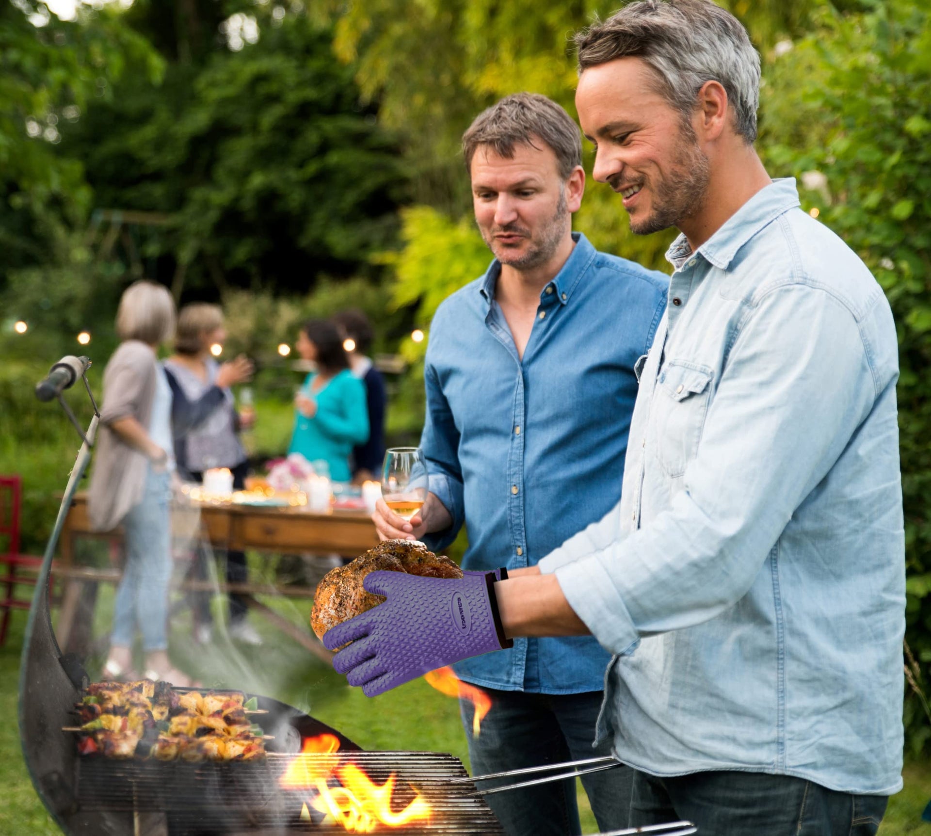 Silicone Smoker BBQ Gloves (2 Count)
