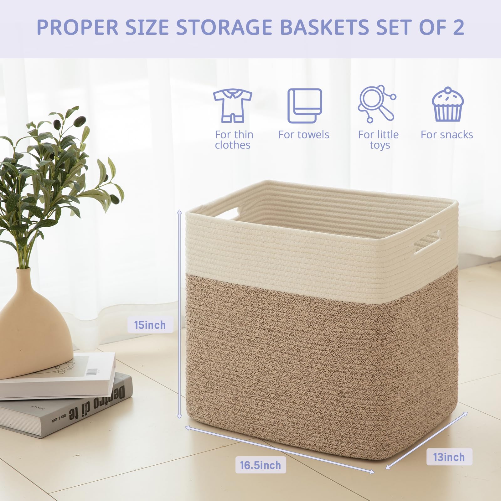 Storage baskets for Shelf (2 Count)