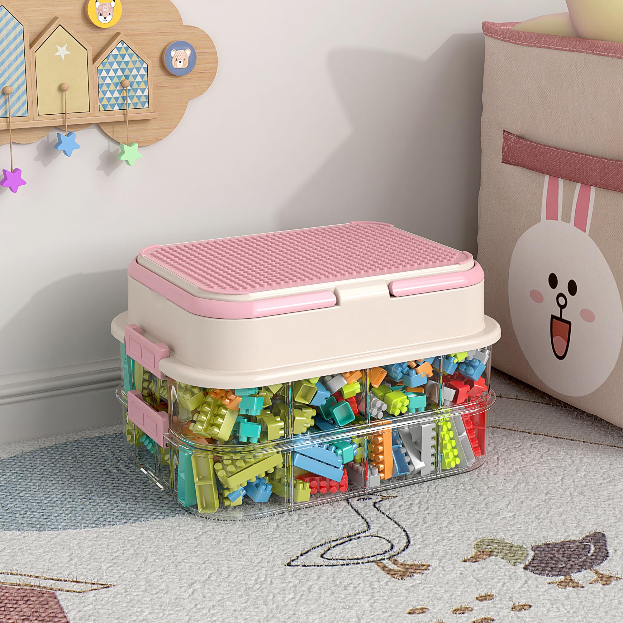 Toy Storage Organizer Box with Handle
