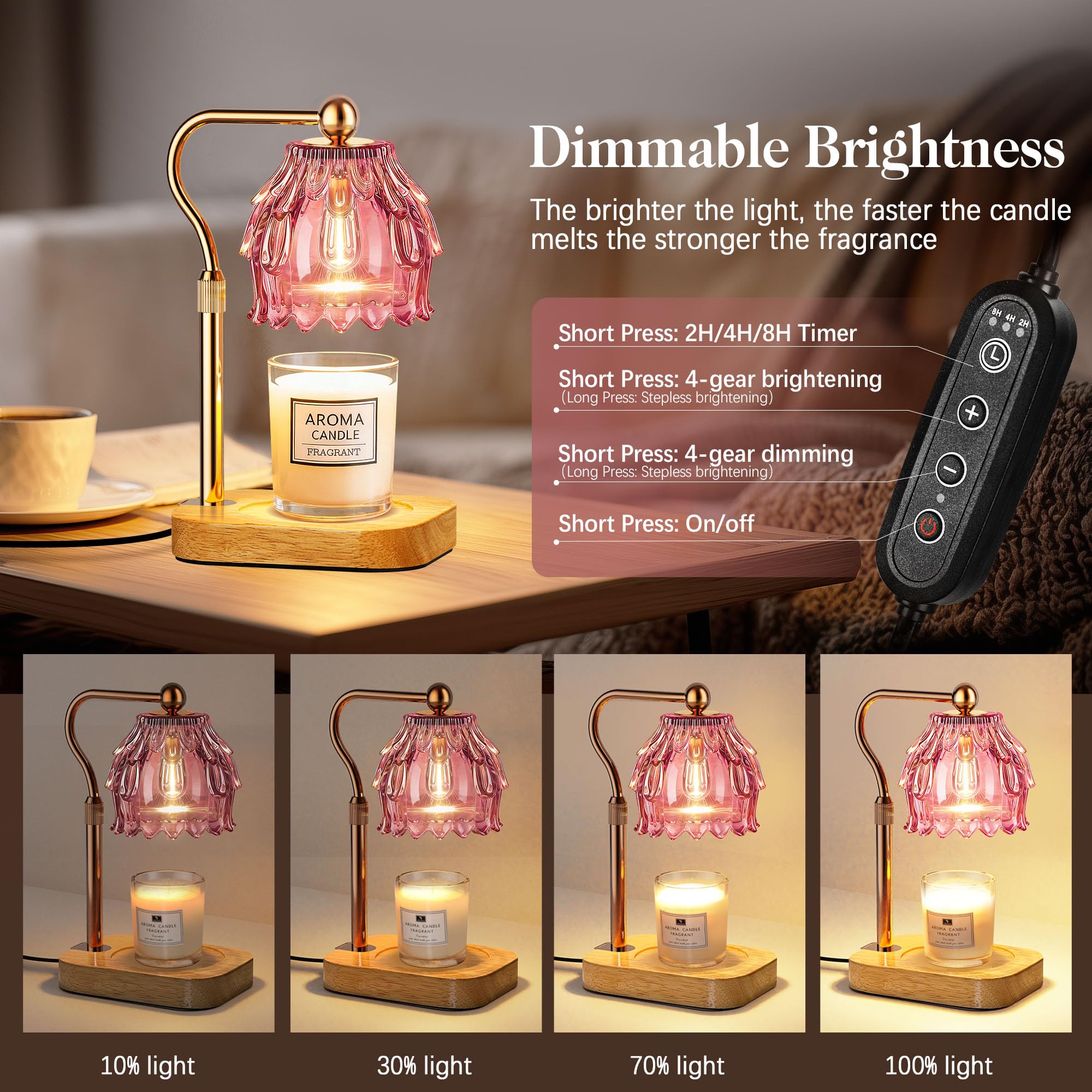 Candle Warmer Lamp with Timer Dimmer