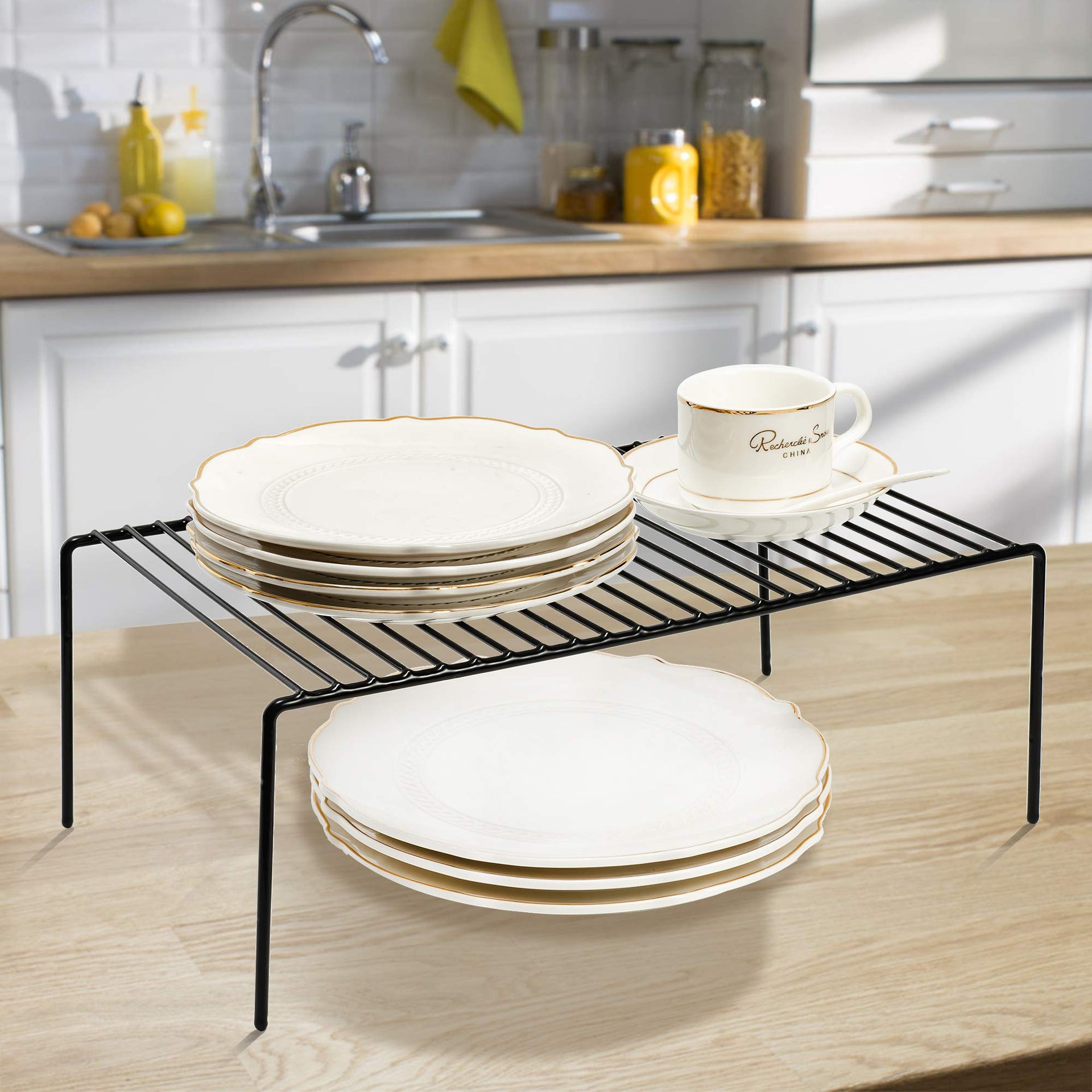 Kitchen Cabinet Shelf Organizer Set of 2 (4 Count)