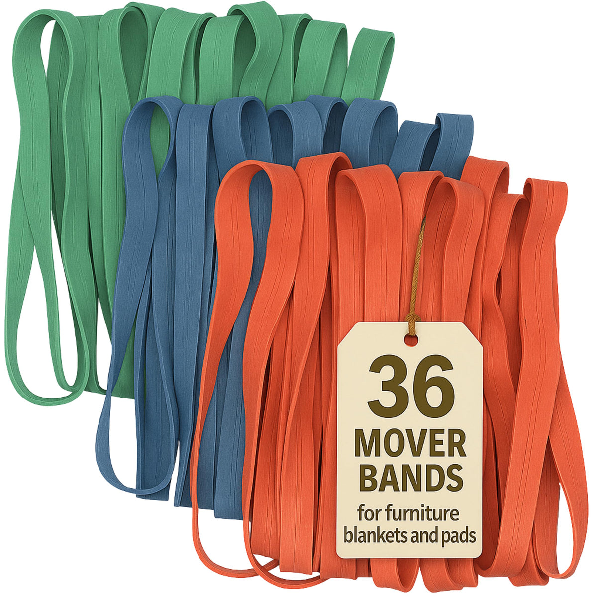 36 Pack Mover Blanket Rubber Bands