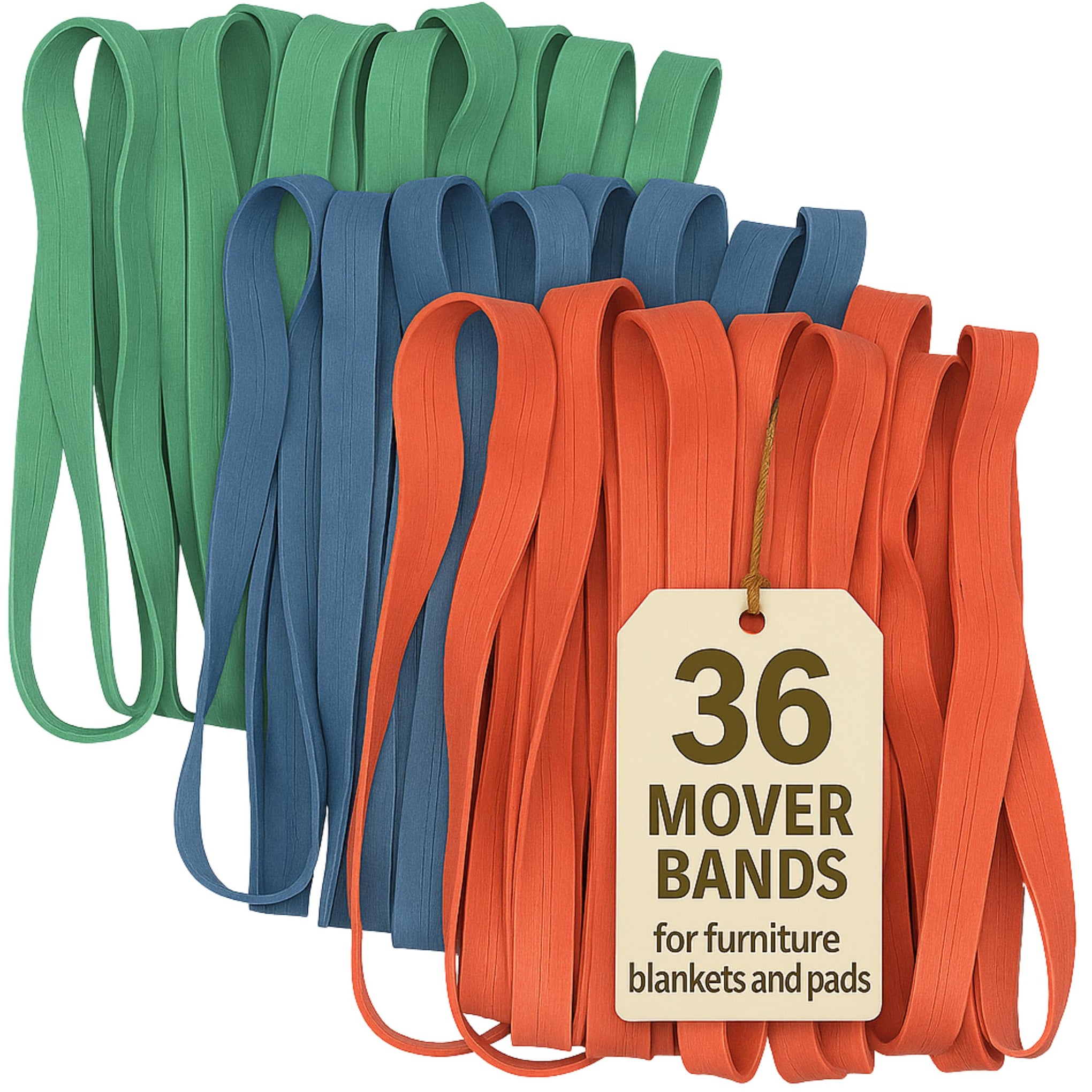 36 Pack Mover Blanket Rubber Bands