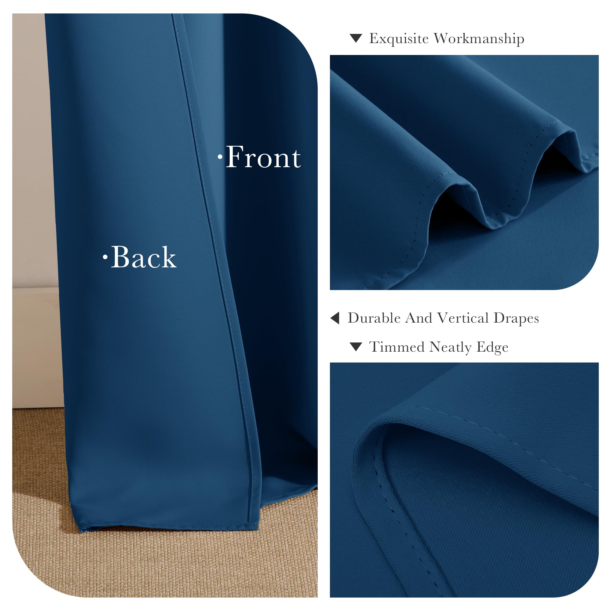 Small Blackout Curtains for Bedroom (2 Count)