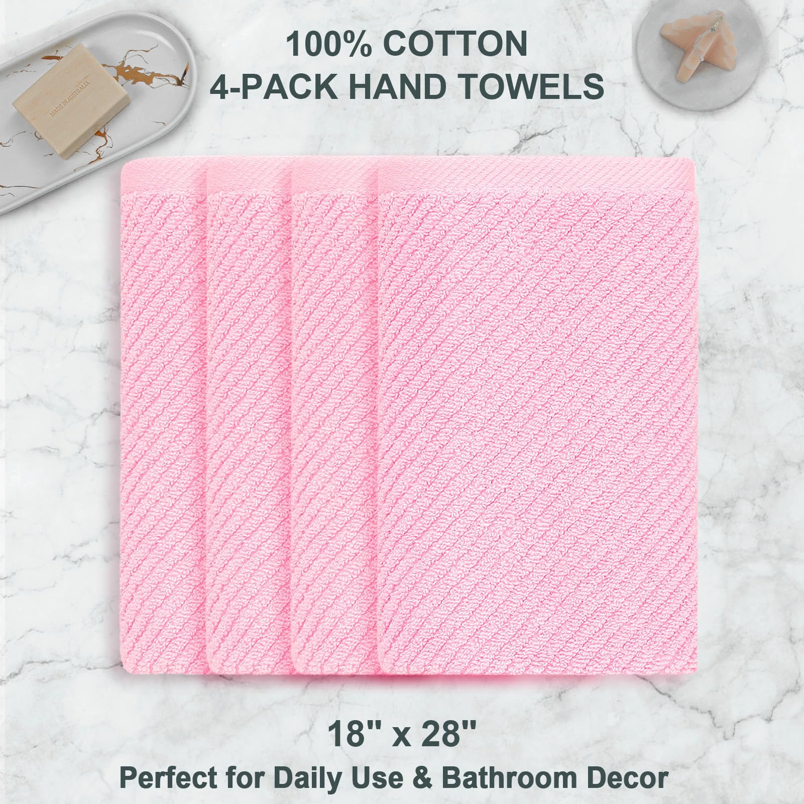 Bathroom Hand Towels 4PC (4 Count)