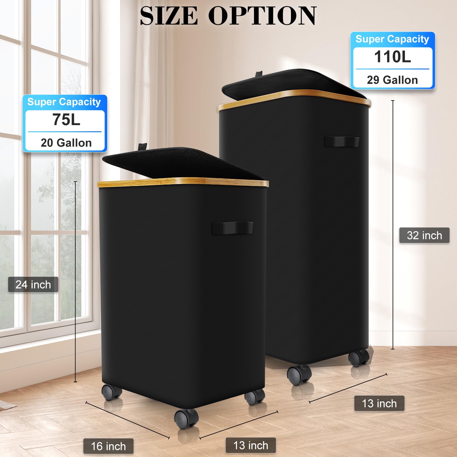 Laundry Hamper with Wheels