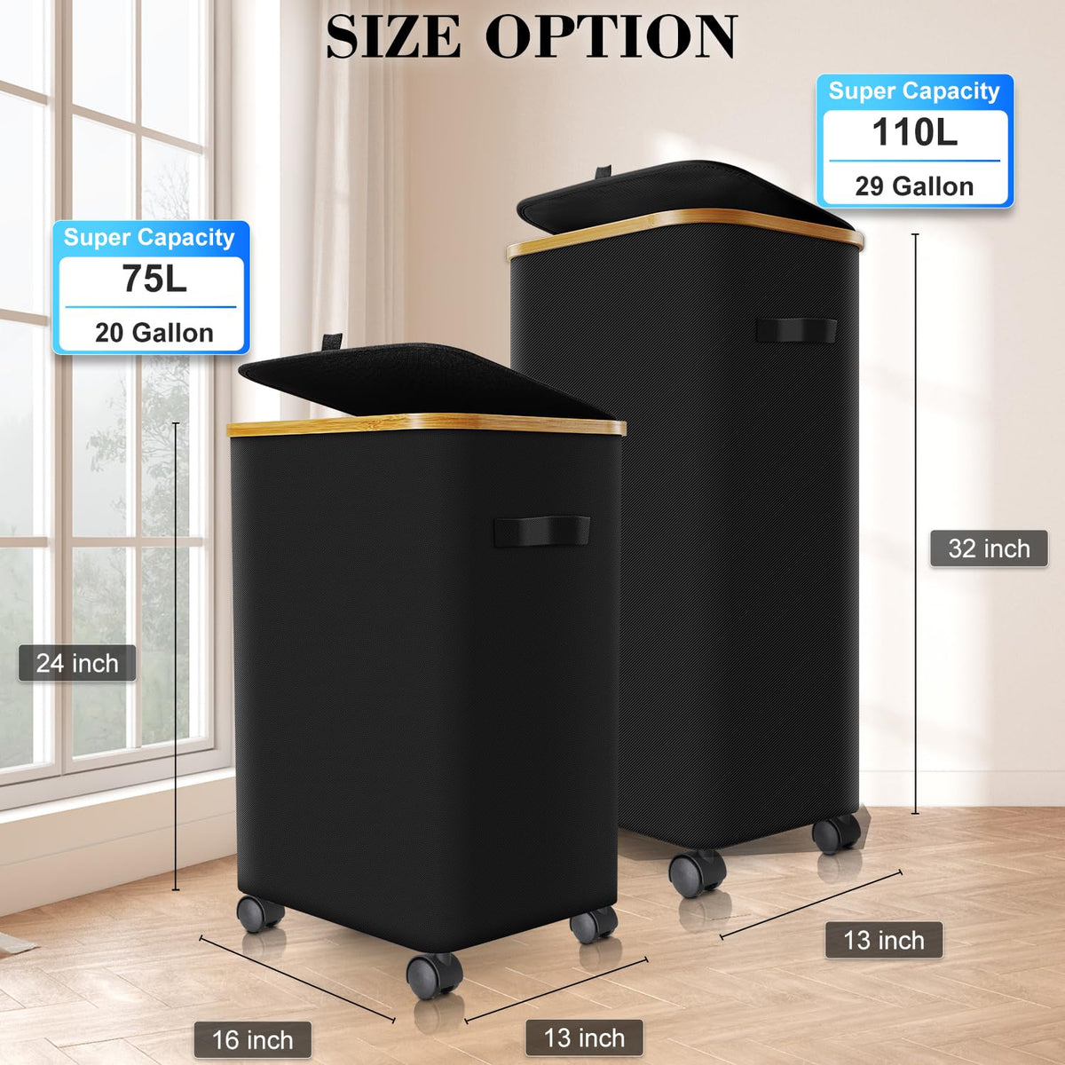 Laundry Hamper with Wheels
