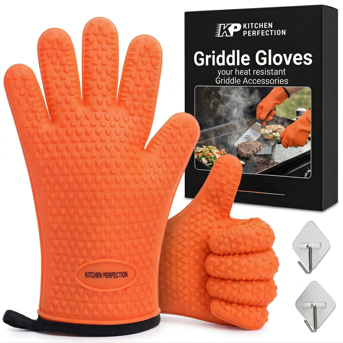 Silicone Griddle Grill Gloves Heat Resistant Oven Mitts