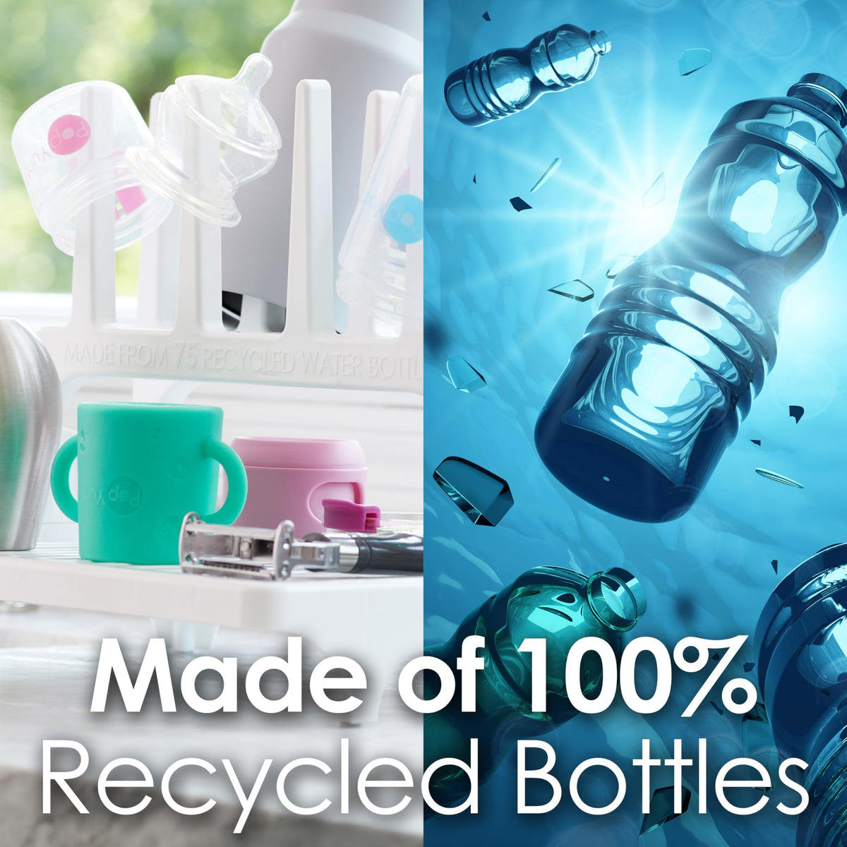 White Space Saving Drying Rack from 100% Recycled Bottles