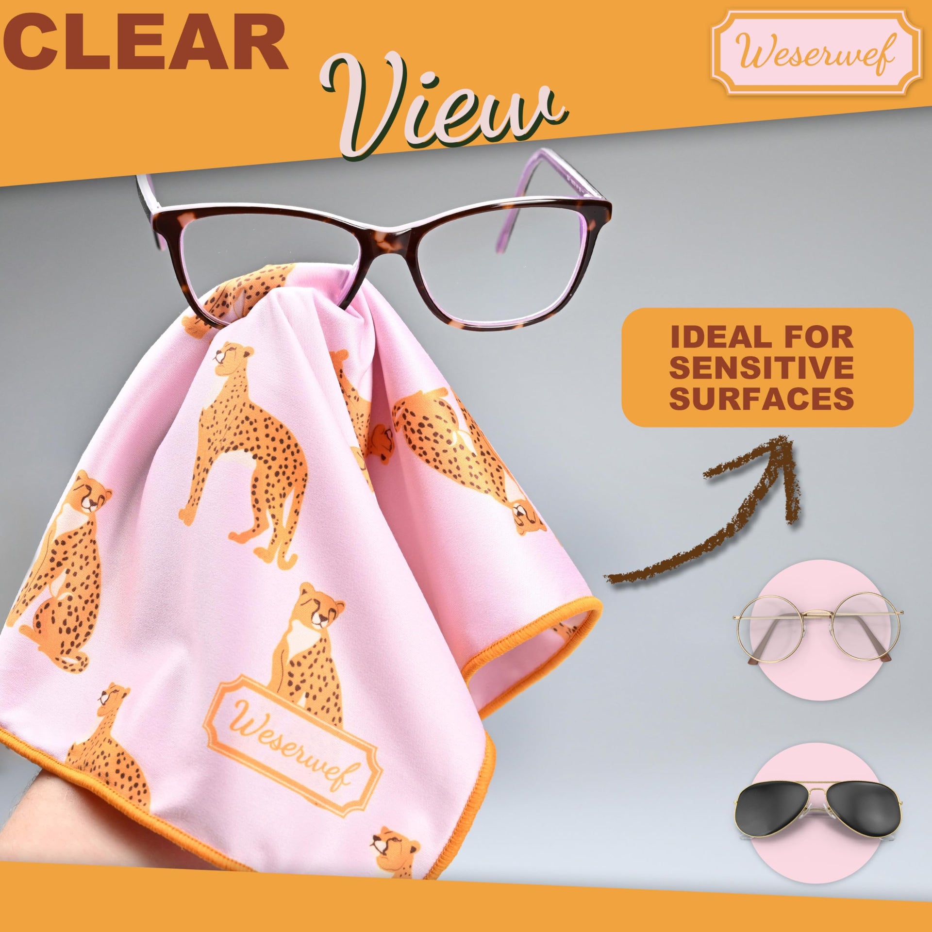Design Microfiber Glasses Cleaning Cloth