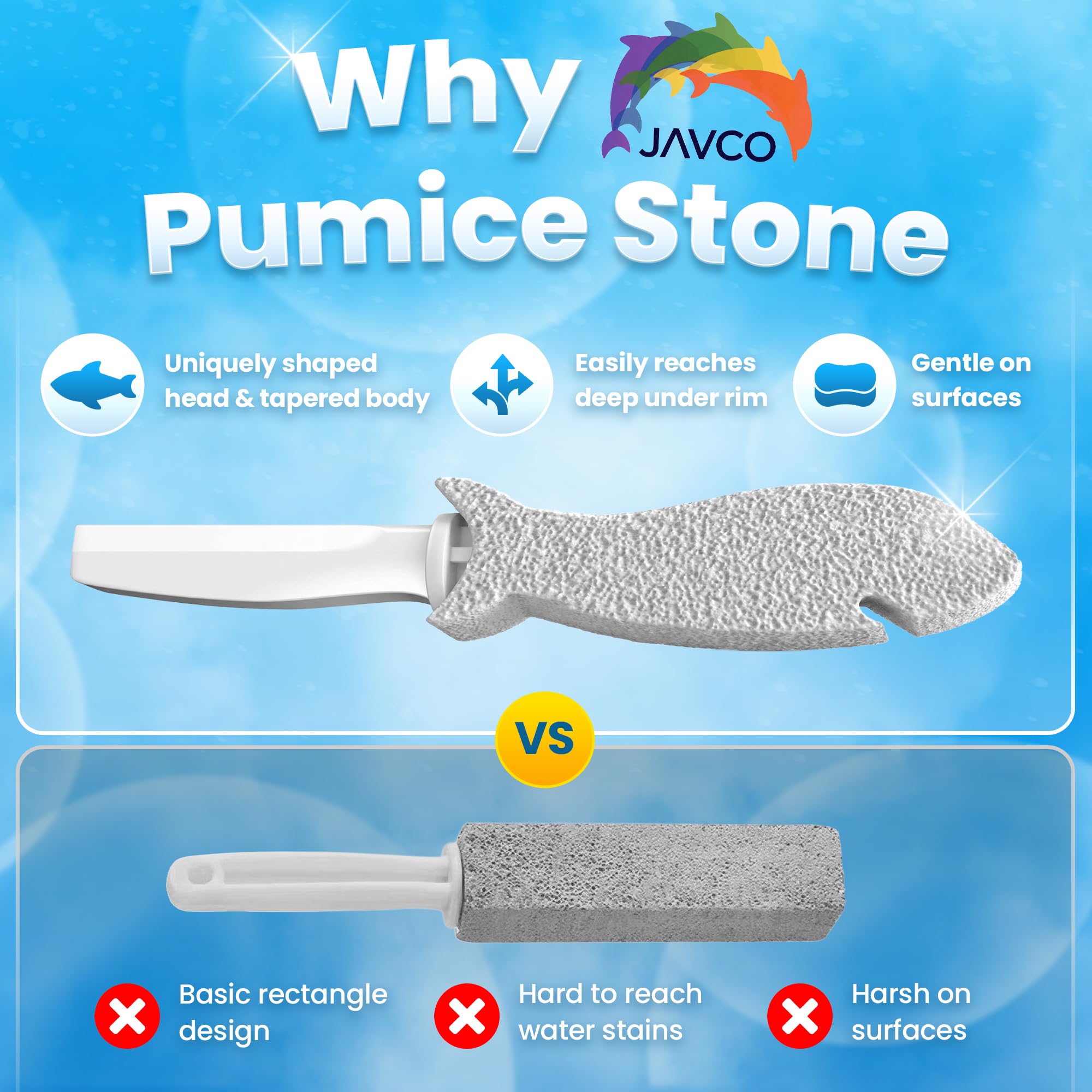 Pumice Stone for Cleaning with Handle (2 Count)