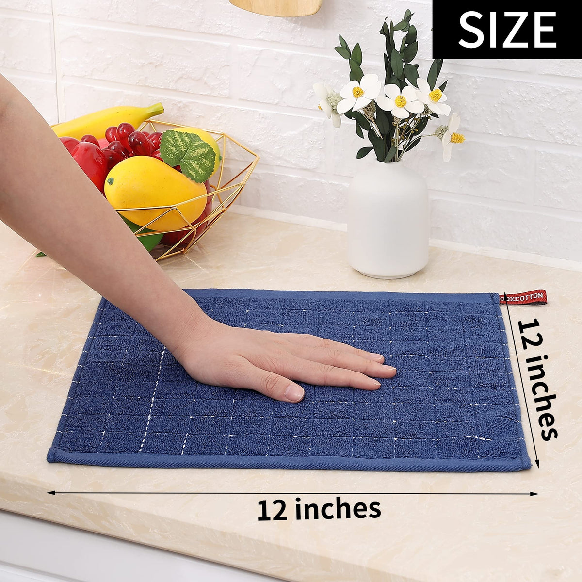 100% Cotton Terry Kitchen Dish Cloths (6 Count)