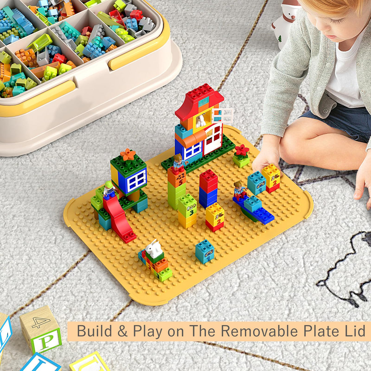 Toy Storage Organizer Box with Handle