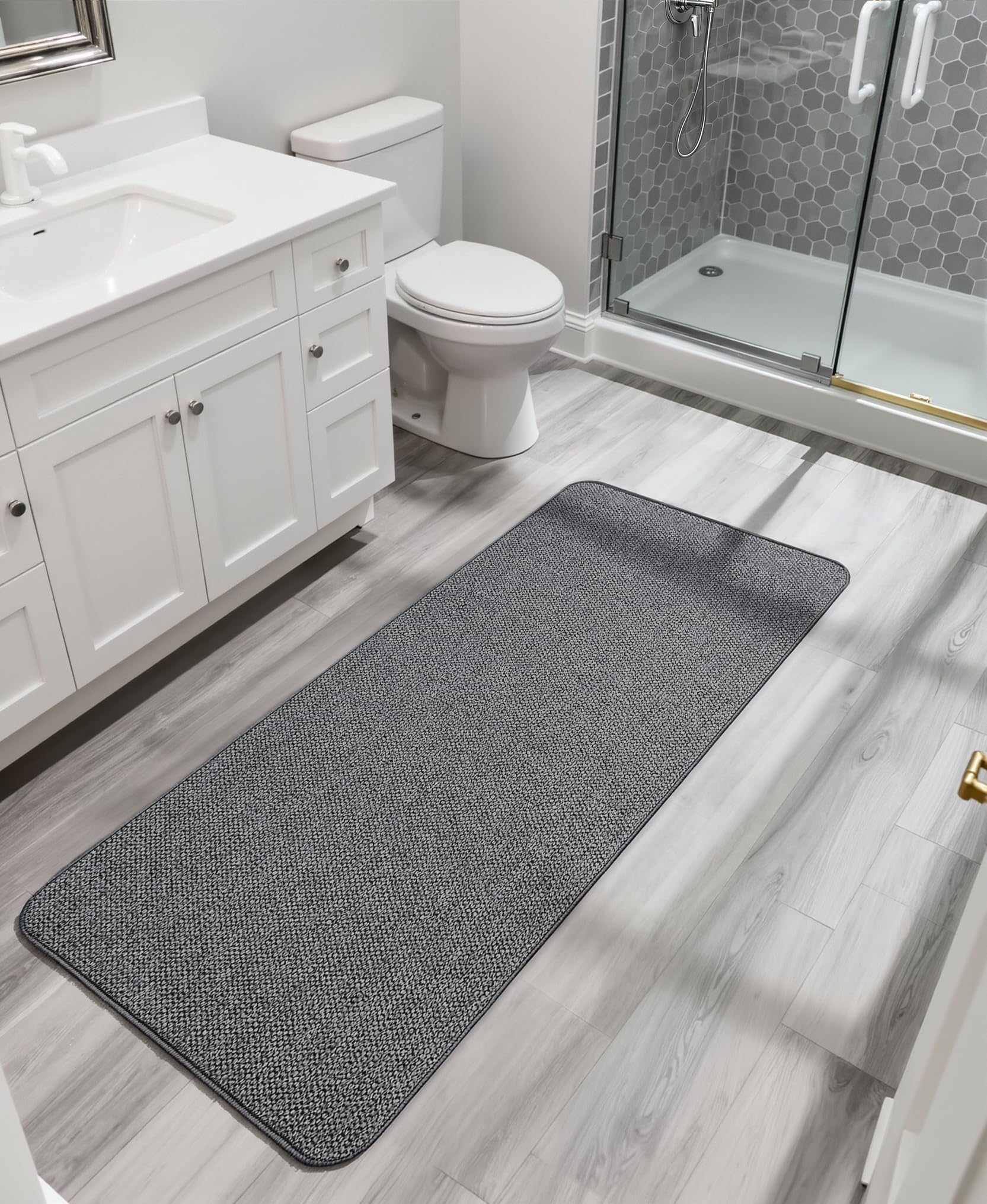 Bath Mat Ultra Thin Bathroom Runner Rugs (12 Sq Ft)