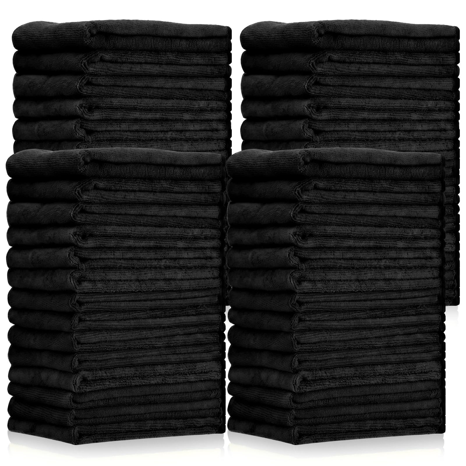 60 Pcs Black Microfiber Towels (60 Count)