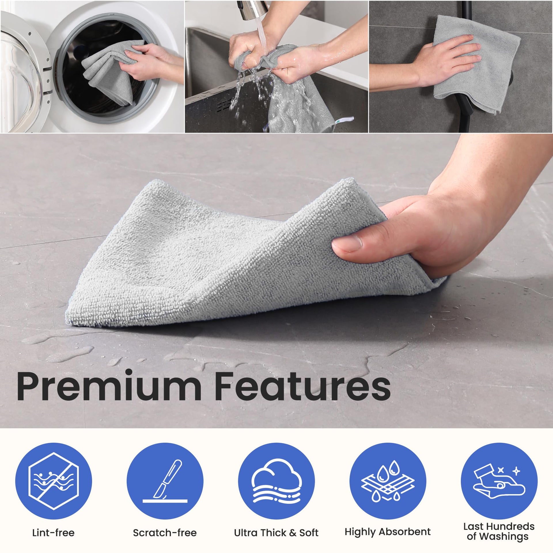 Microfiber Cleaning Cloths (12 Count)