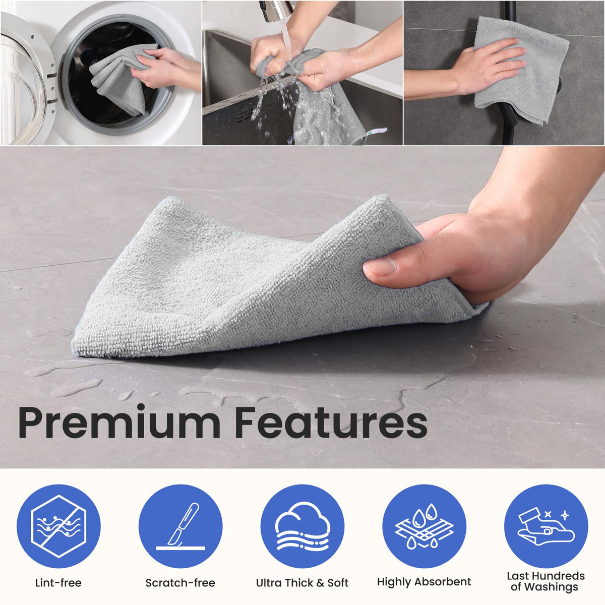 Microfiber Cleaning Cloths (12 Count)