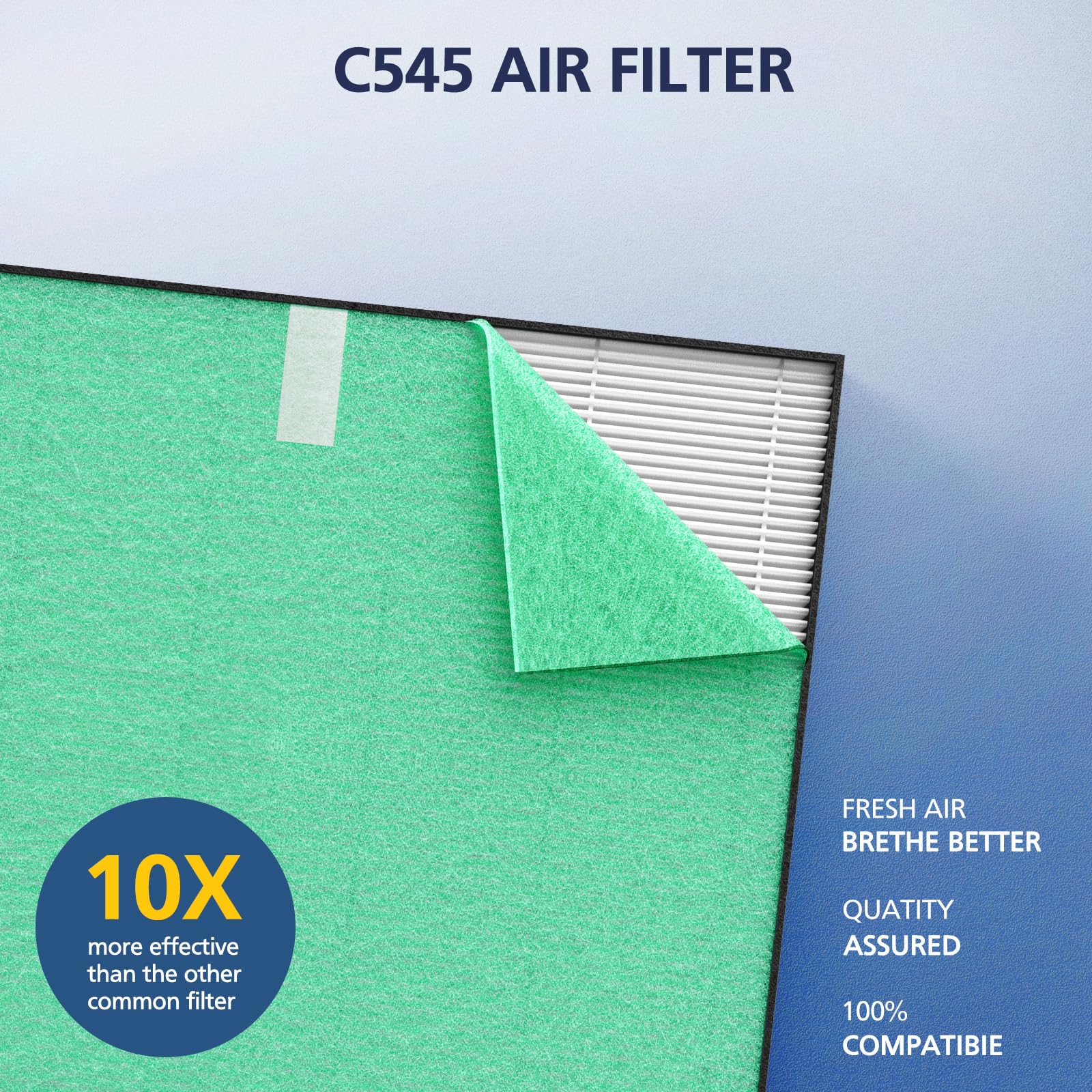 2 Pack C545 Pollen Replacement Filter S for Winix C545 Air Purifier (10 Count)