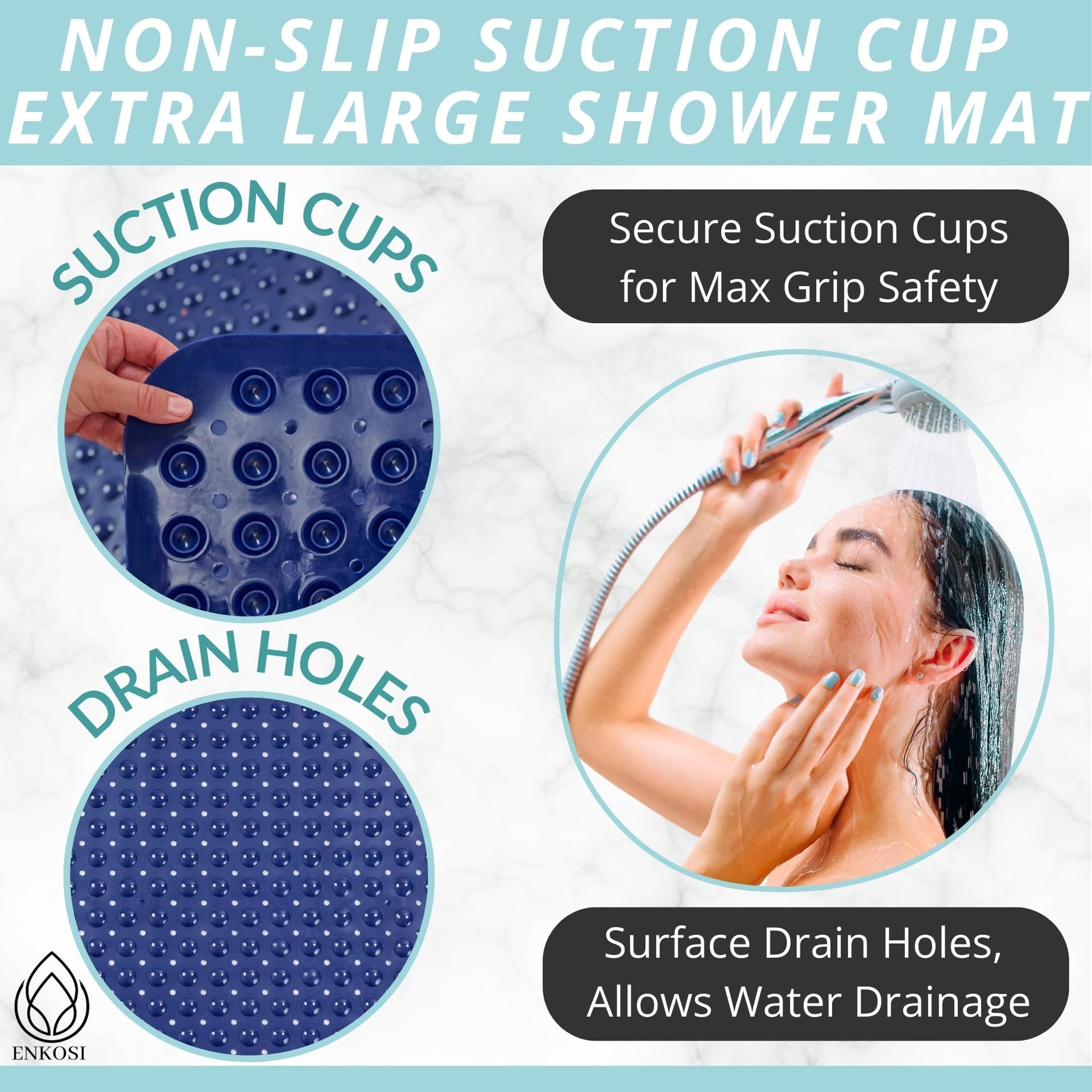 Extra Large Shower Mat Non Slip