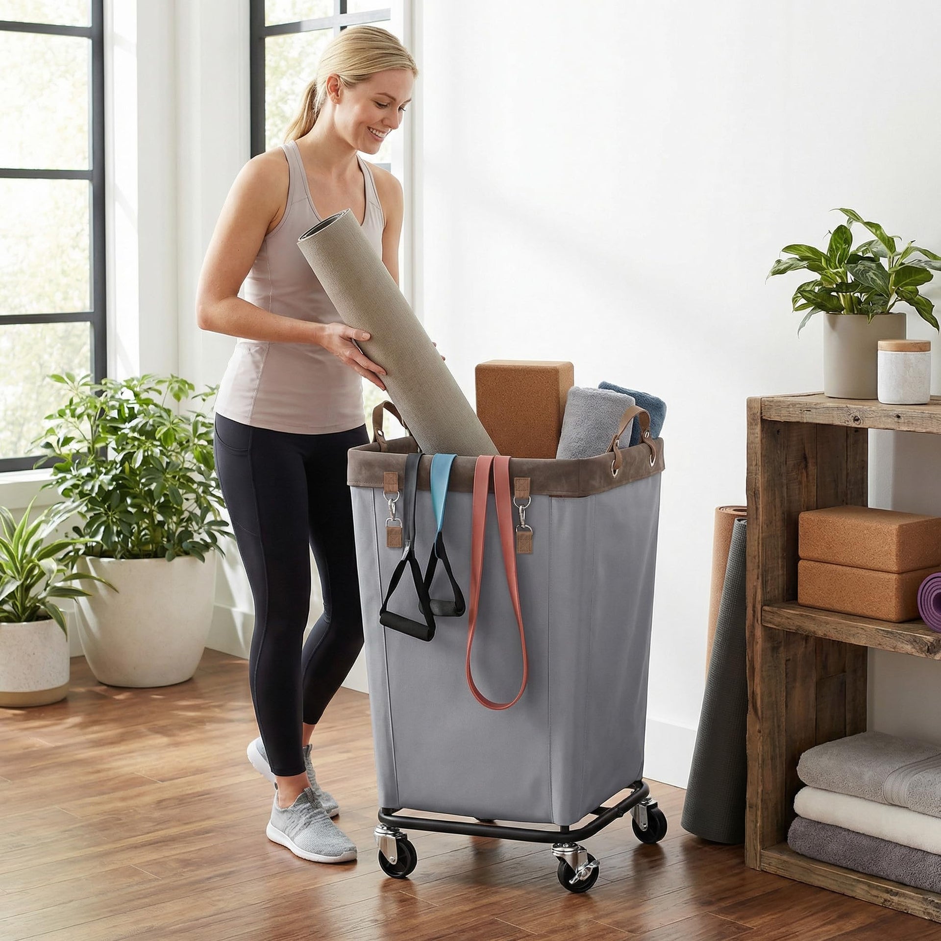 160L Laundry Basket with Wheels